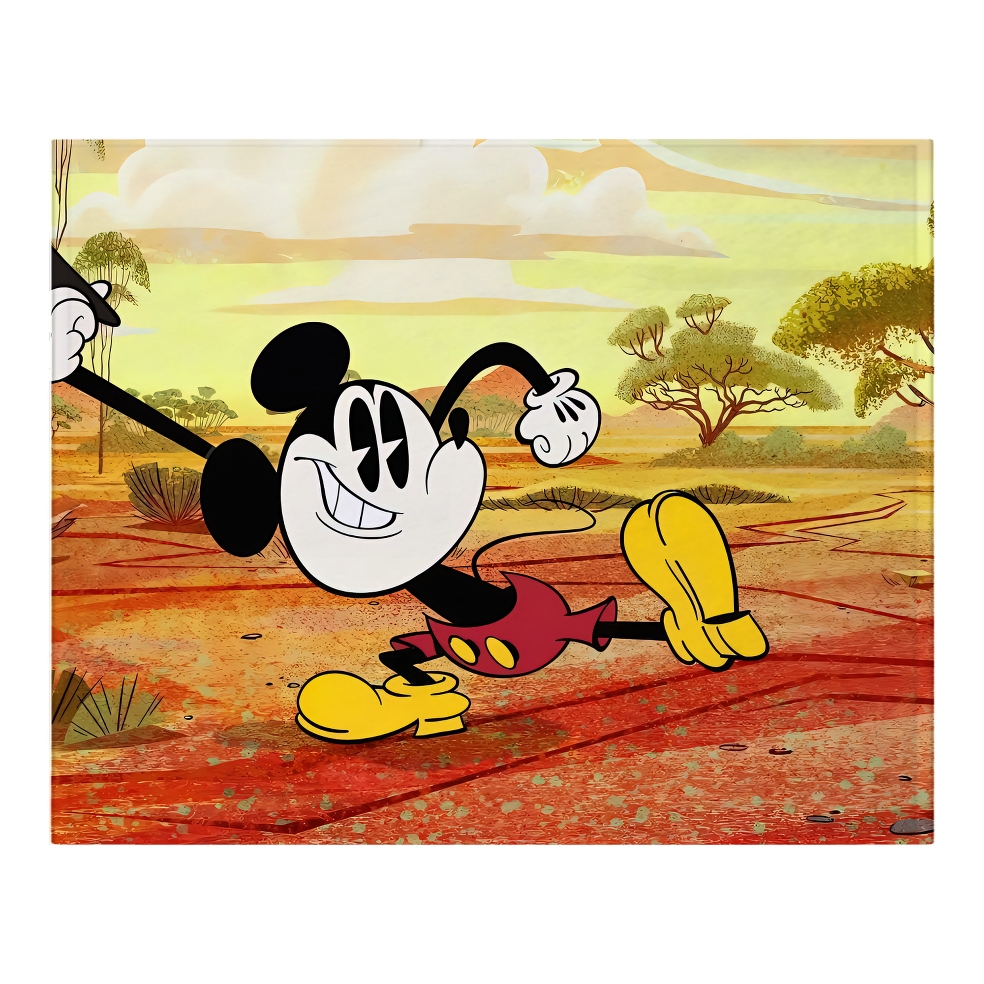ミッキーマウス Mickey Mouse フランネルブランケット・多サイズ対応（横型）