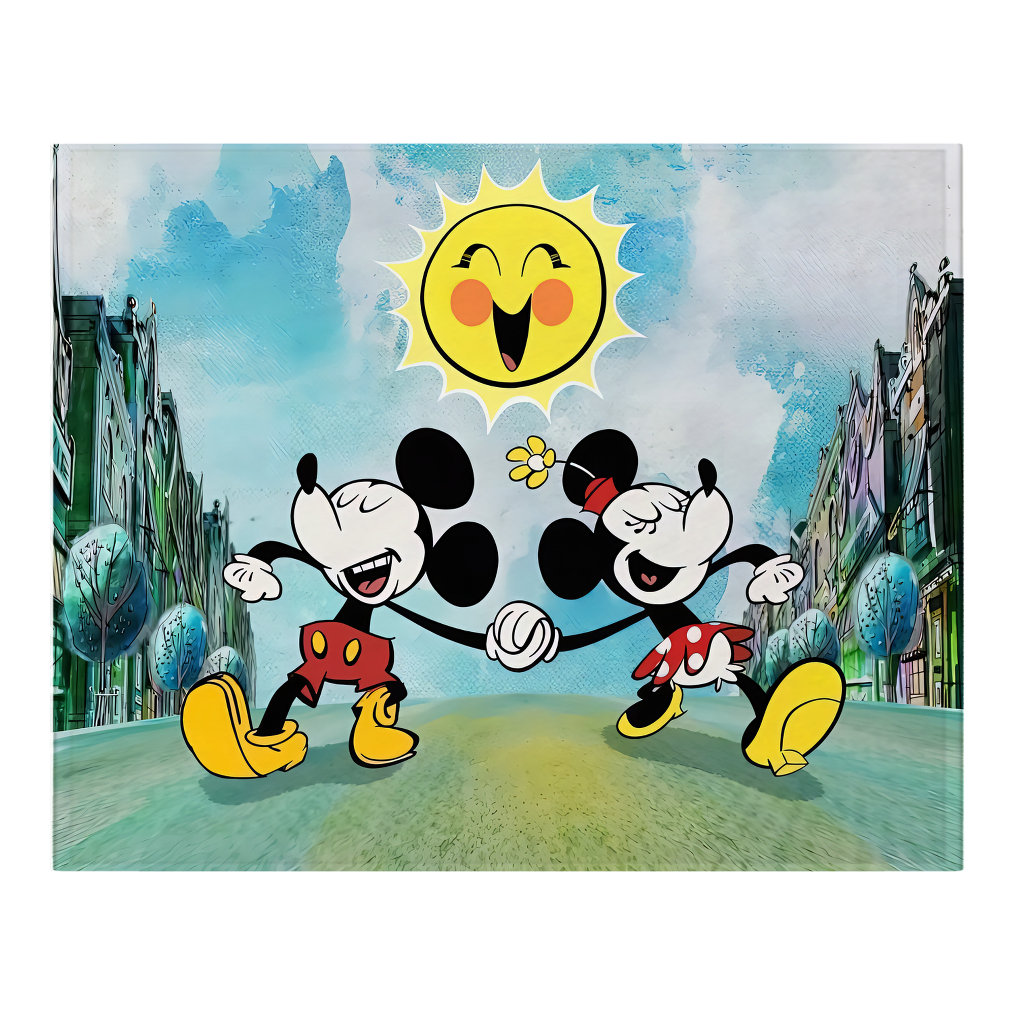 ミッキーマウス Mickey Mouse フランネルブランケット・多サイズ対応（横型）