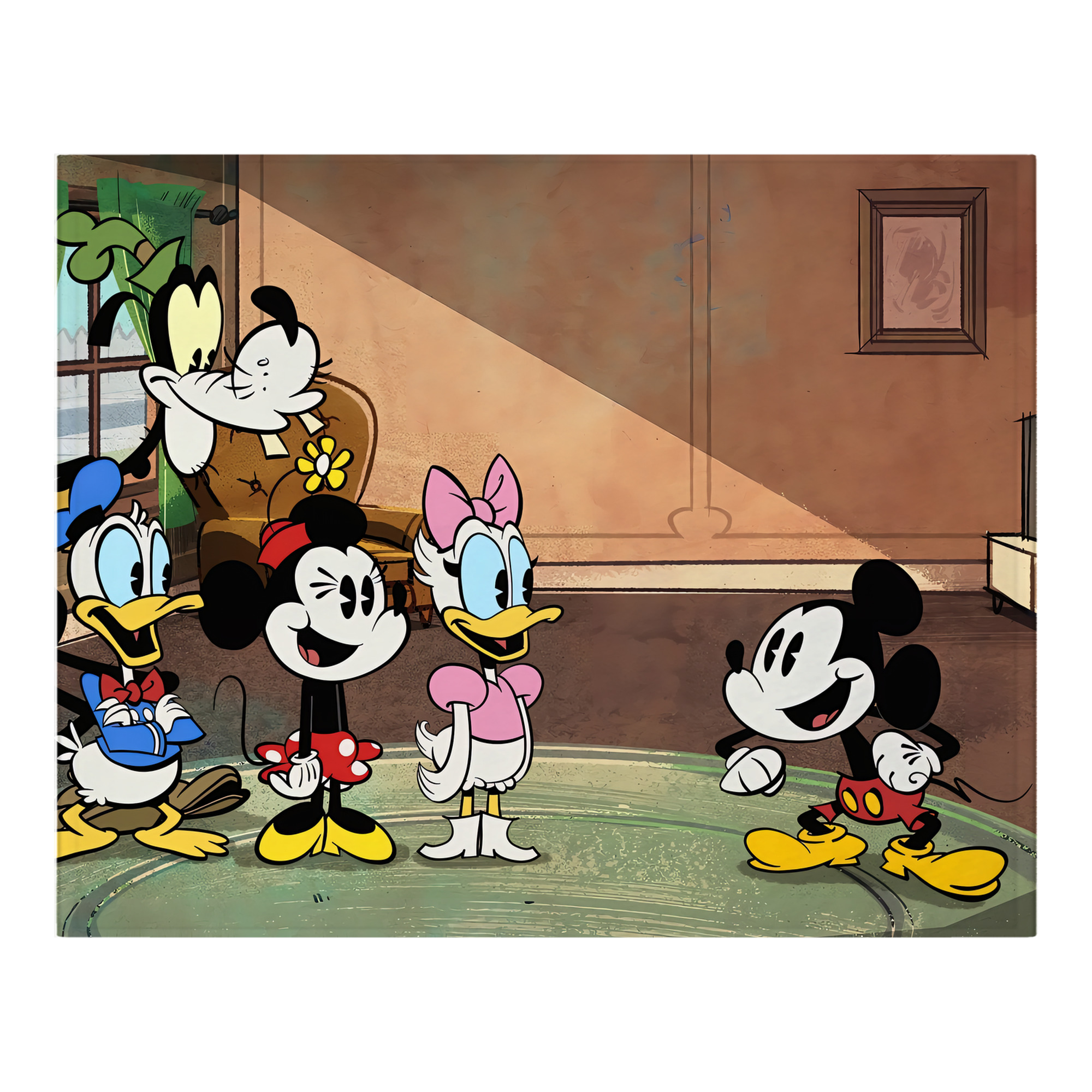 ミッキーマウス Mickey Mouse フランネルブランケット・多サイズ対応（横型）