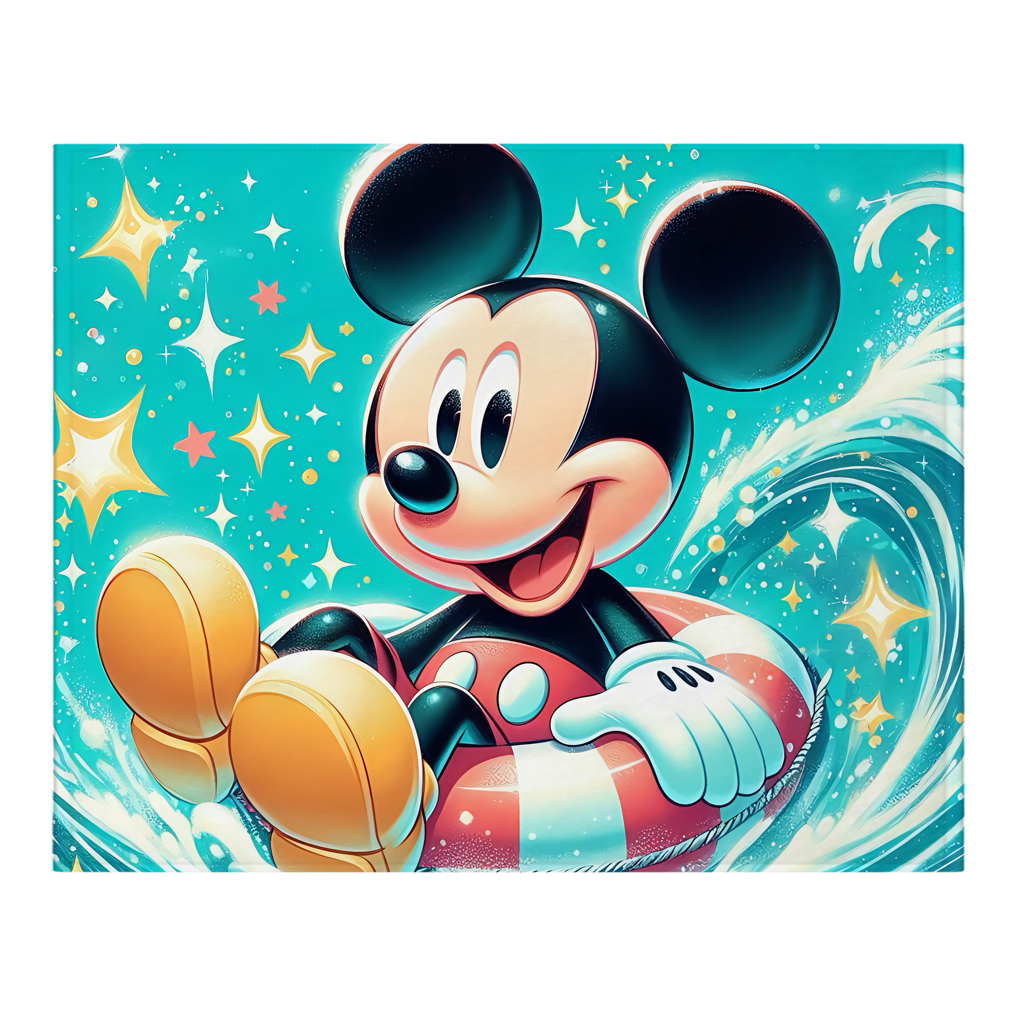 ミッキーマウス Mickey Mouse フランネルブランケット・多サイズ対応（横型）