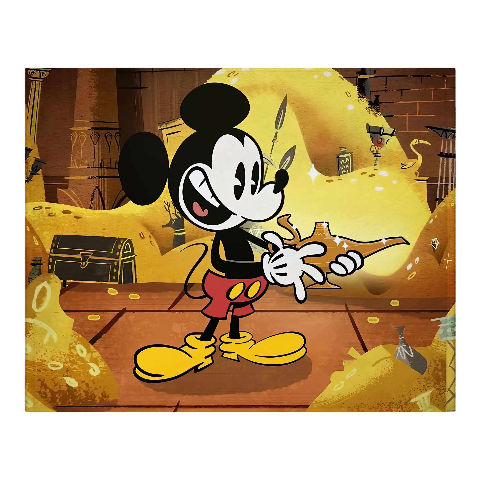 ミッキーマウス Mickey Mouse フランネルブランケット・多サイズ対応（横型）
