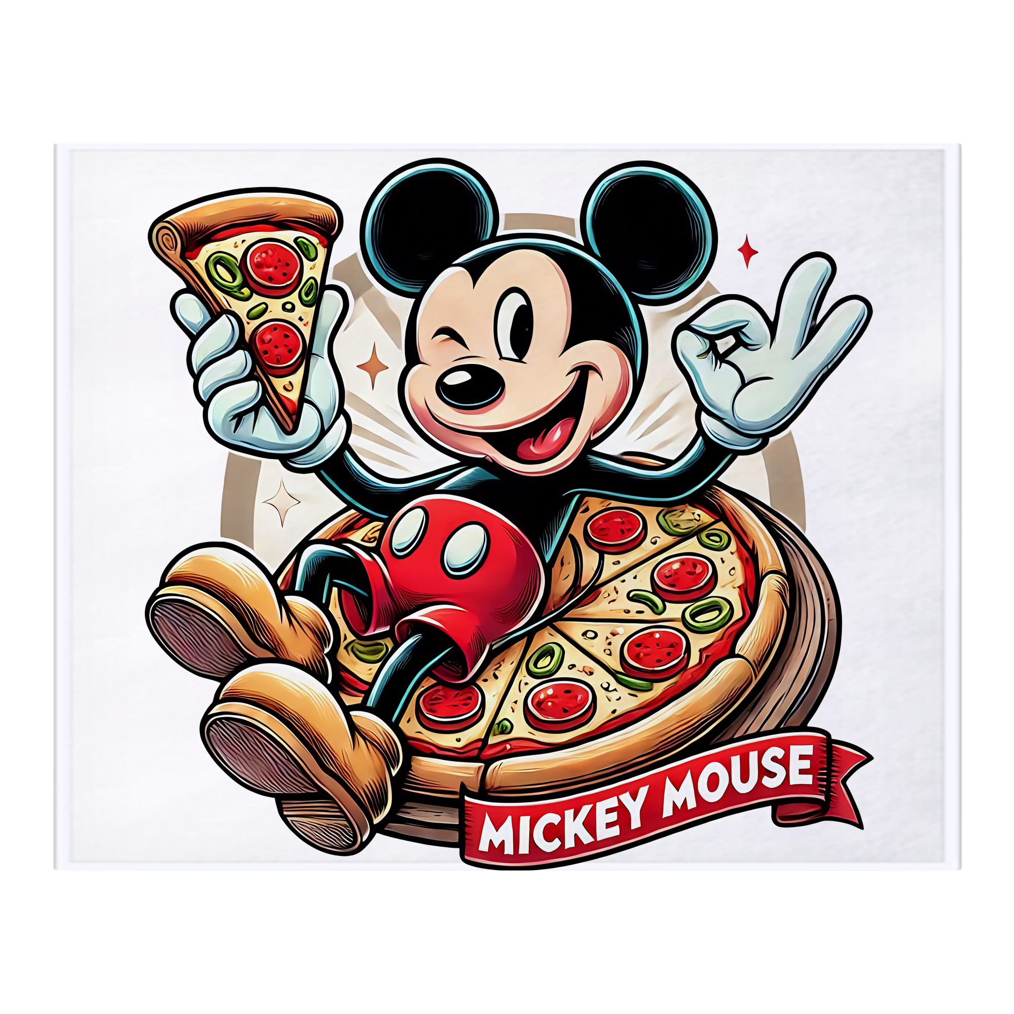 ミッキーマウス Mickey Mouse フランネルブランケット・多サイズ対応（横型）