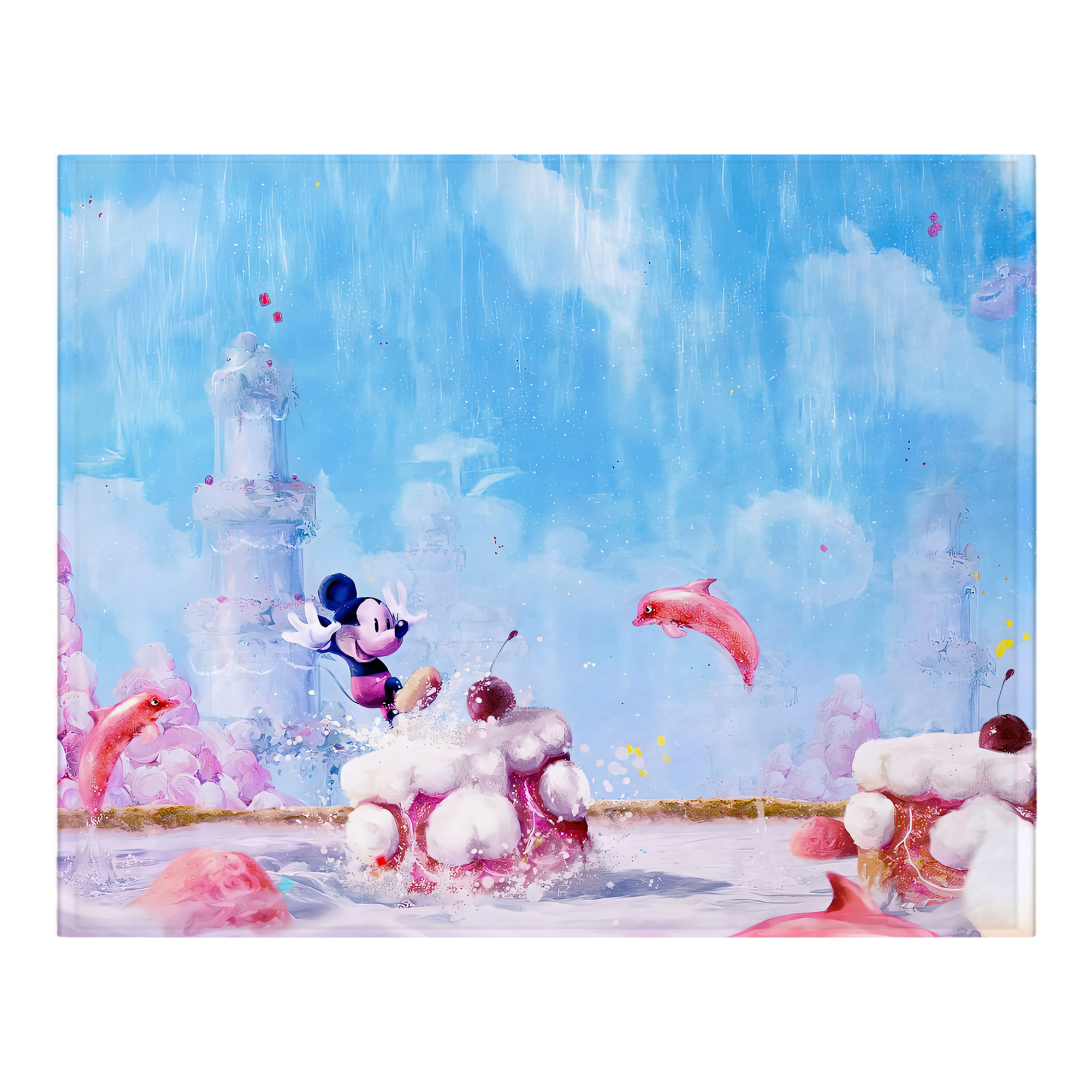 ミッキーマウス Mickey Mouse フランネルブランケット・多サイズ対応（横型）