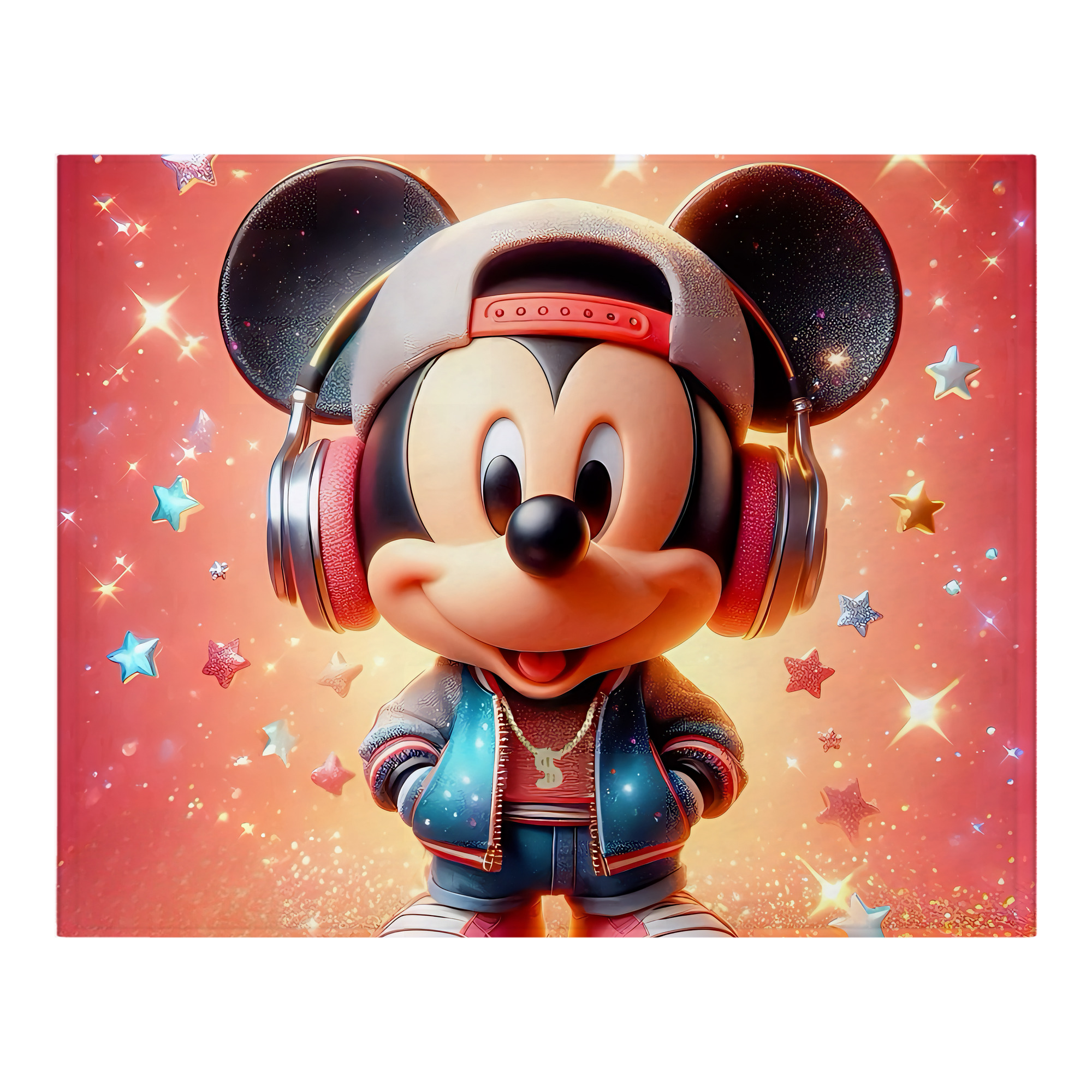 ミッキーマウス Mickey Mouse フランネルブランケット・多サイズ対応（横型）