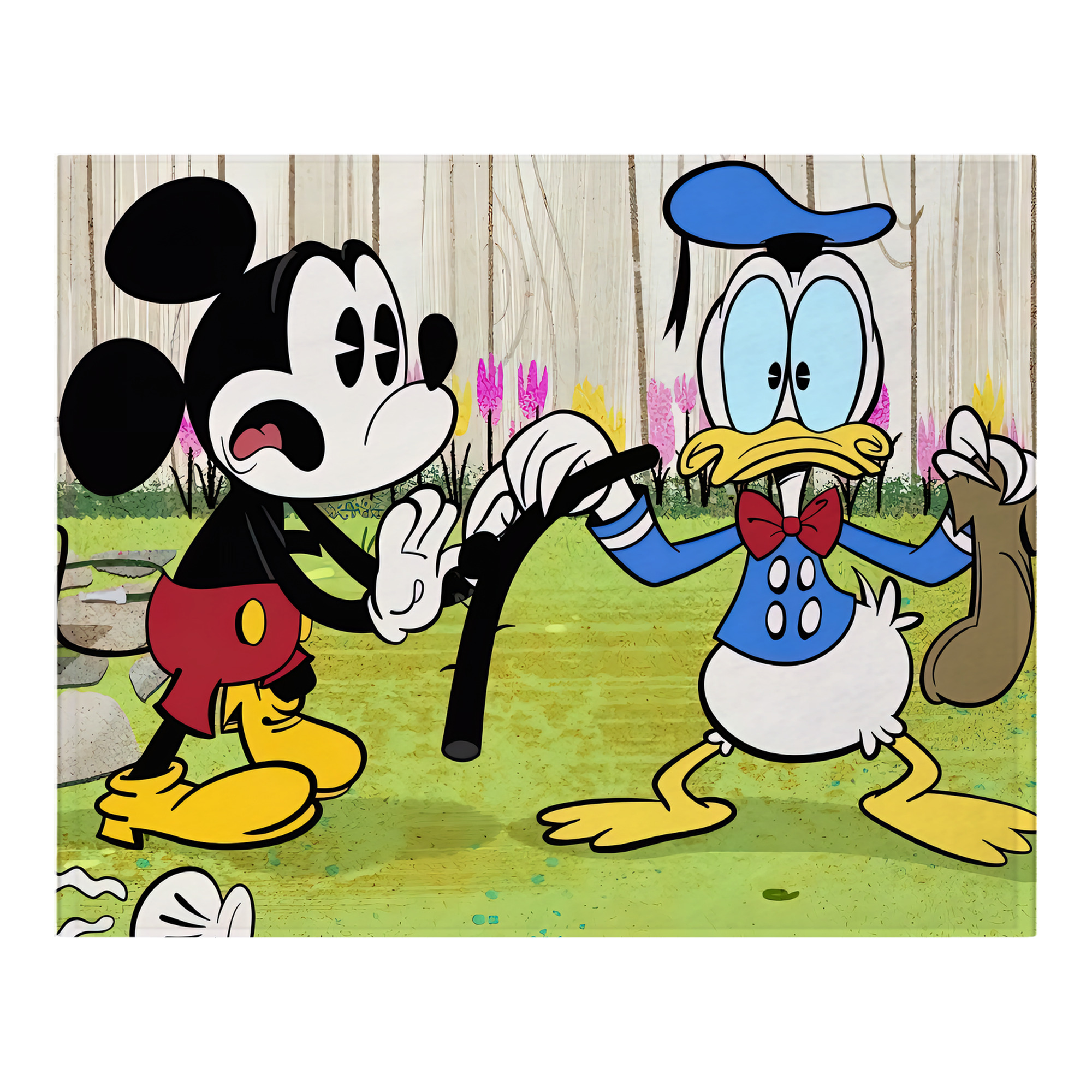 ミッキーマウス Mickey Mouse フランネルブランケット・多サイズ対応（横型）