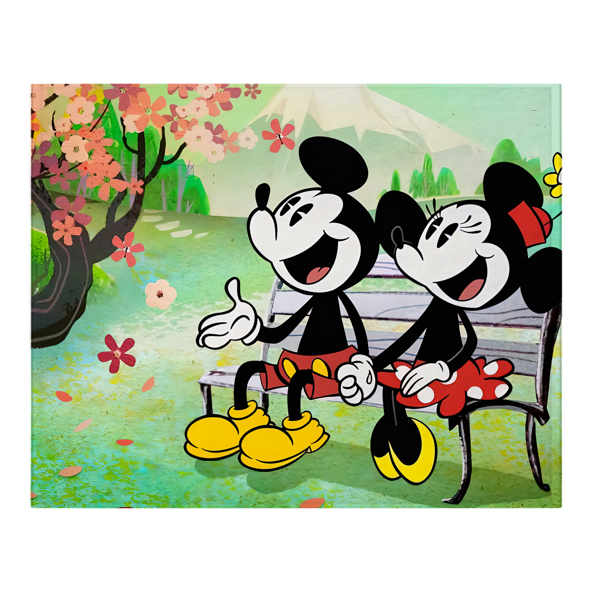 ミッキーマウス Mickey Mouse フランネルブランケット・多サイズ対応（横型）