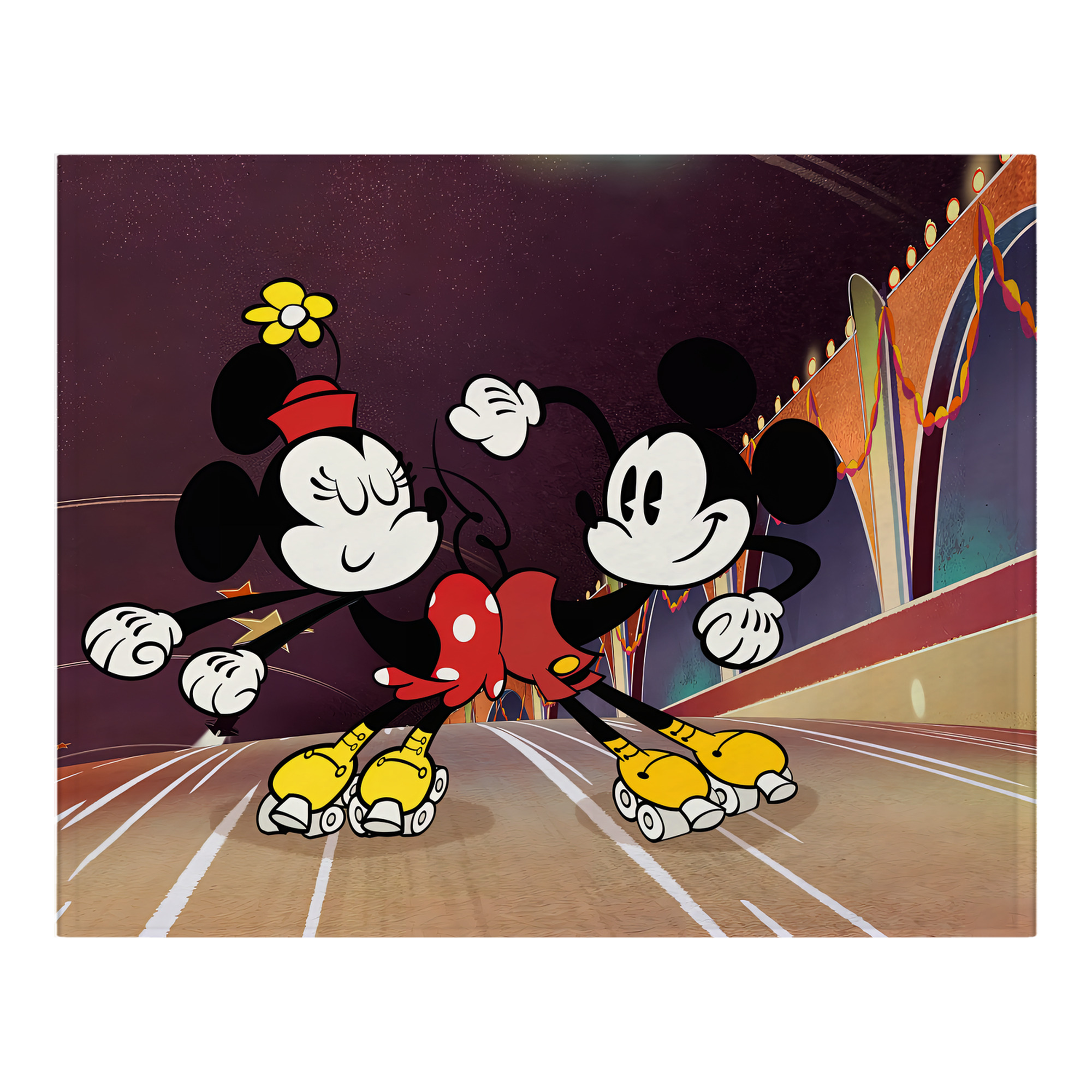 ミッキーマウス Mickey Mouse フランネルブランケット・多サイズ対応（横型）