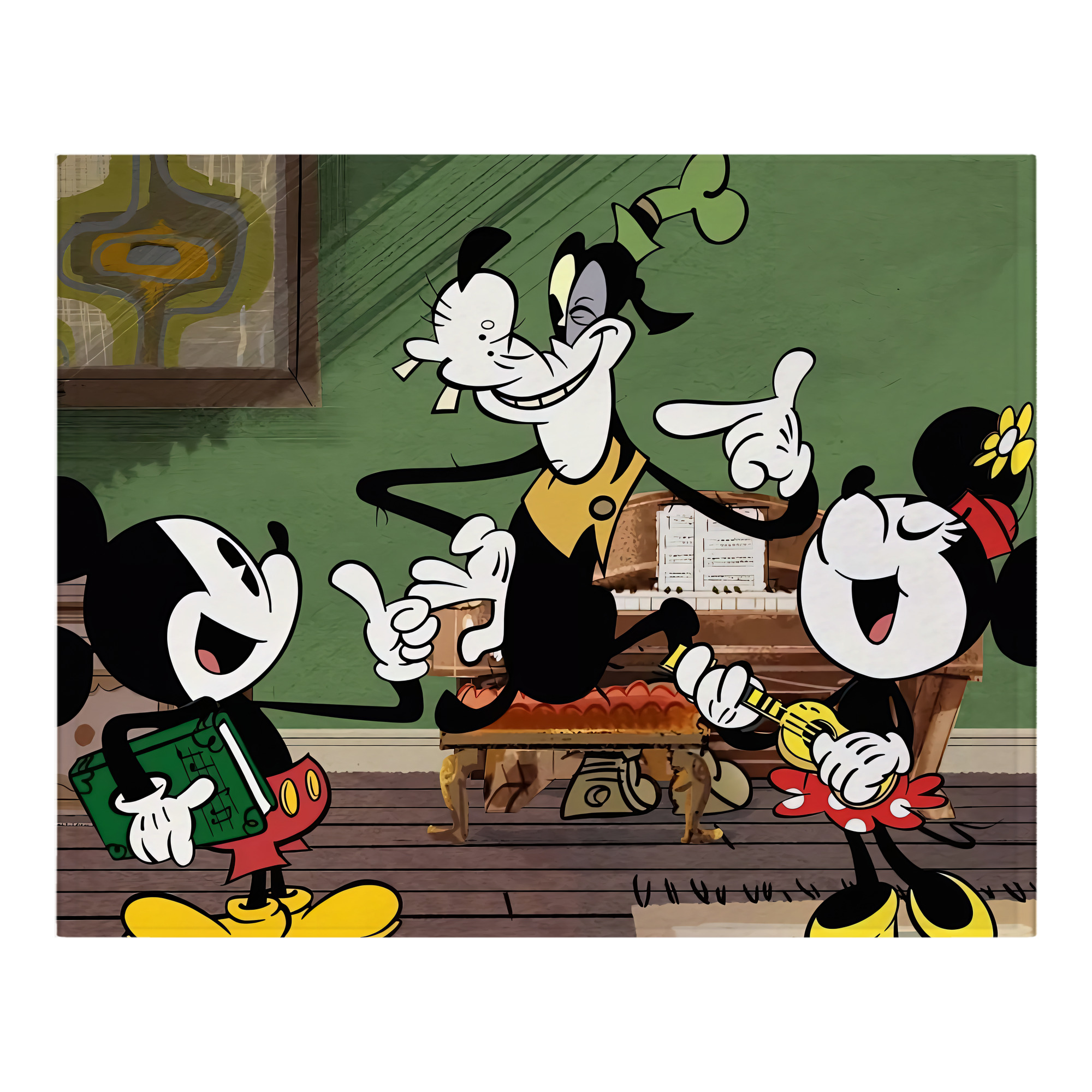 ミッキーマウス Mickey Mouse フランネルブランケット・多サイズ対応（横型）