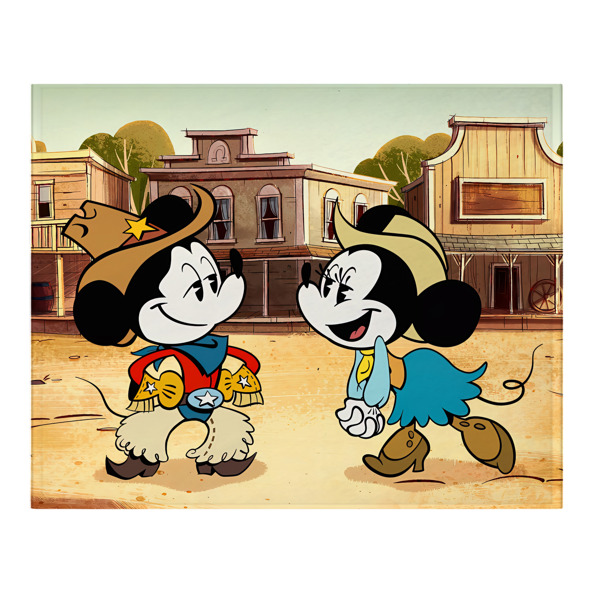 ミッキーマウス Mickey Mouse フランネルブランケット・多サイズ対応（横型）