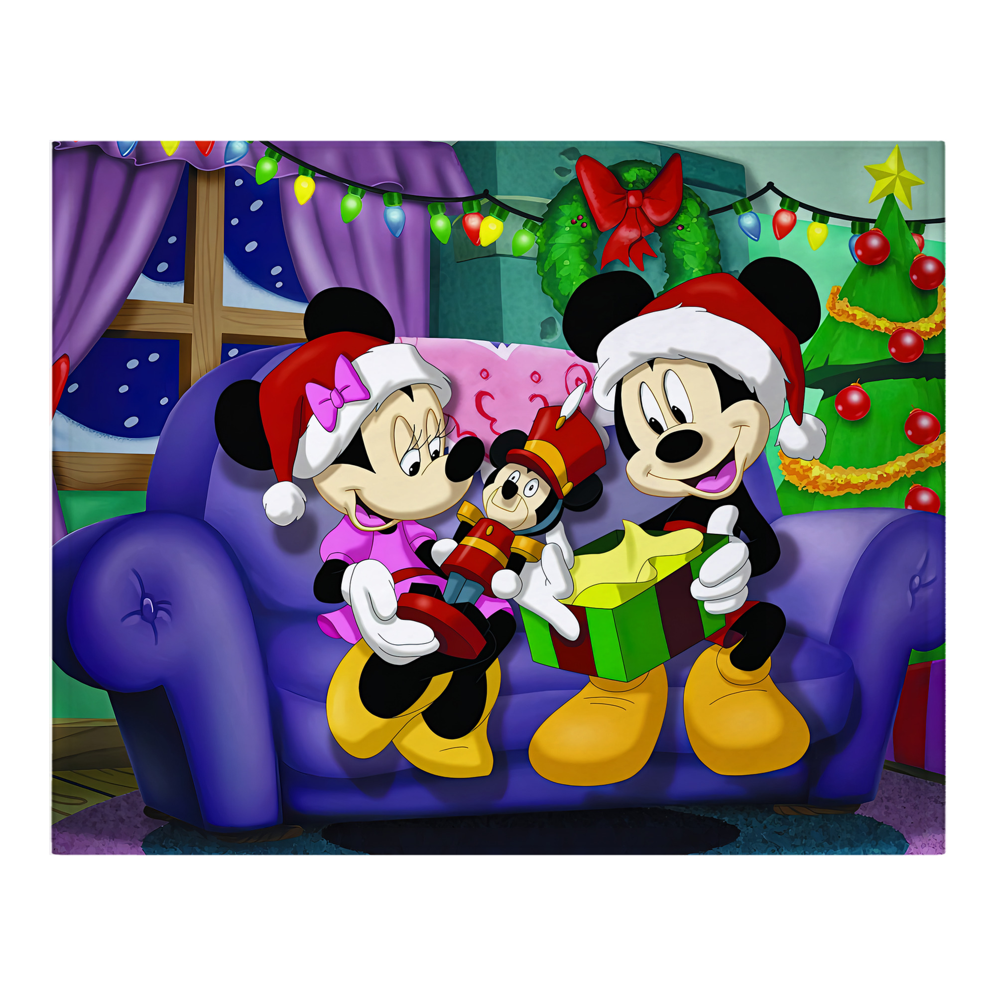 ミッキーマウス Mickey Mouse フランネルブランケット・多サイズ対応（横型）