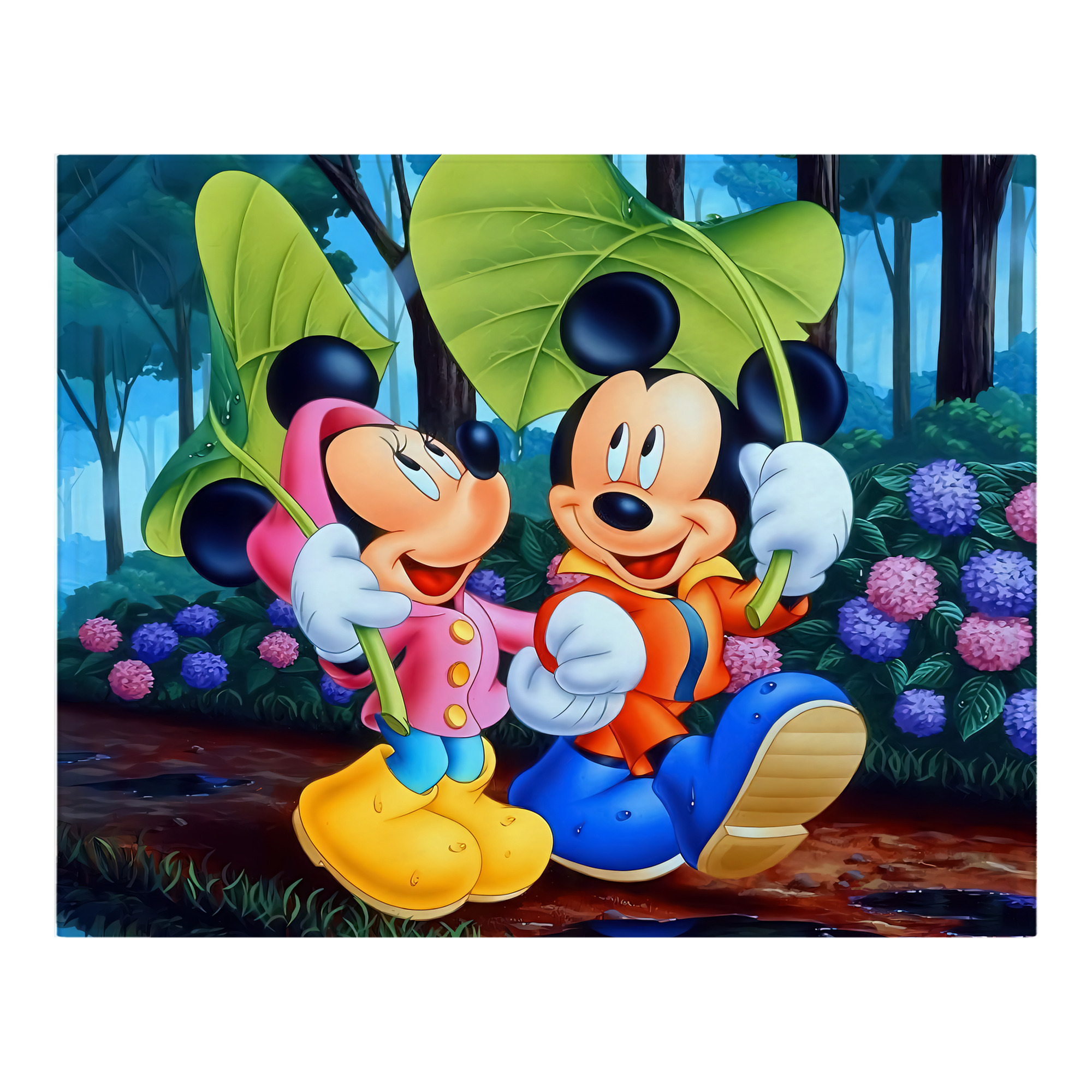 ミッキーマウス Mickey Mouse フランネルブランケット・多サイズ対応（横型）
