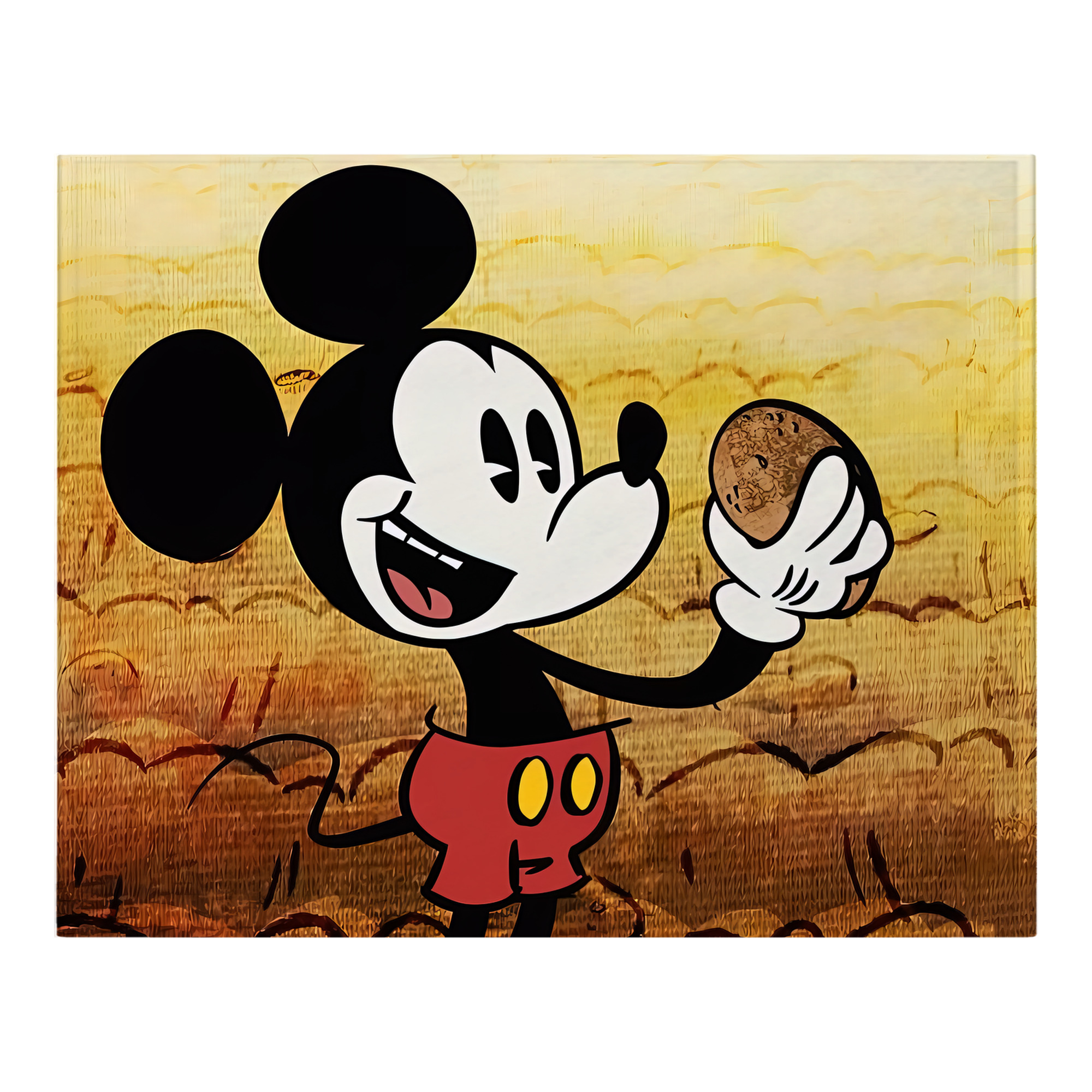 （画像用） ミッキーマウス Mickey Mouse フランネルブランケット・多サイズ対応（横型）