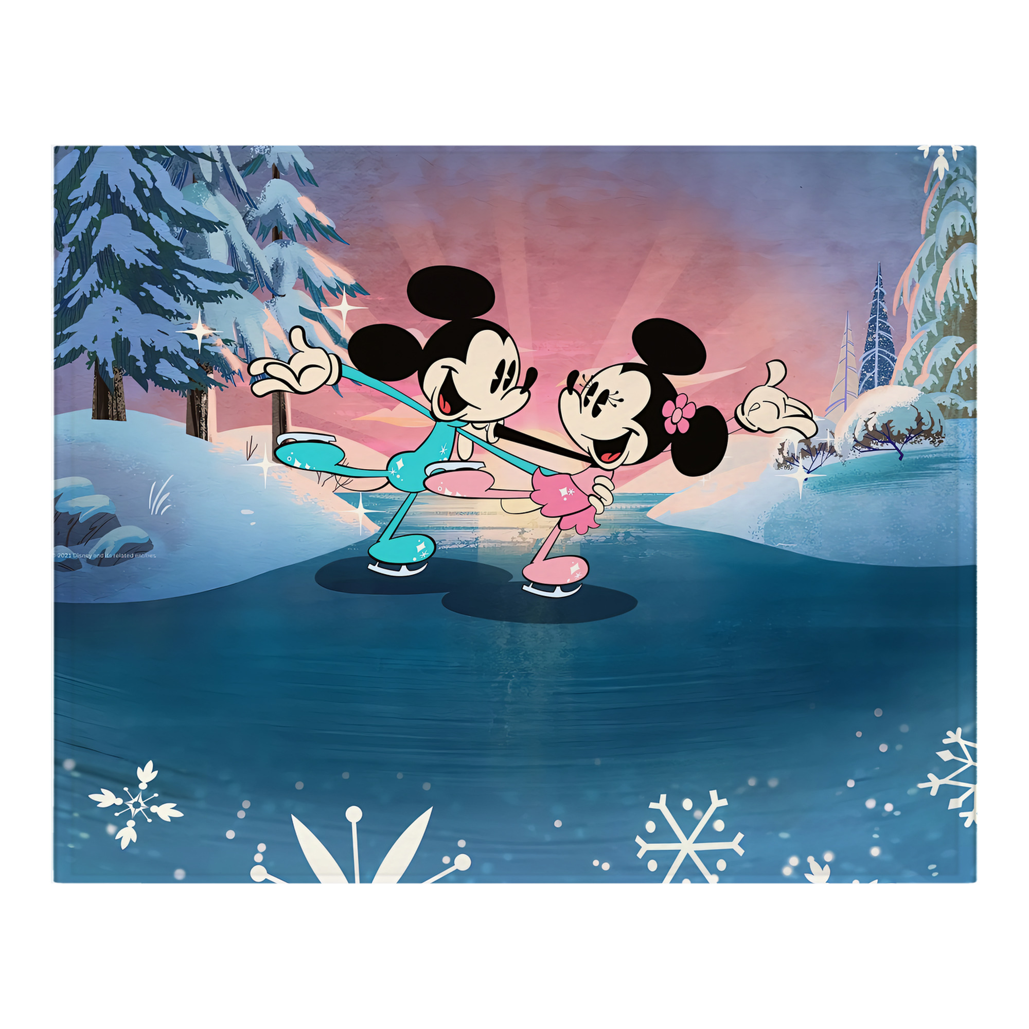 ミッキーマウス Mickey Mouse フランネルブランケット・多サイズ対応（横型）