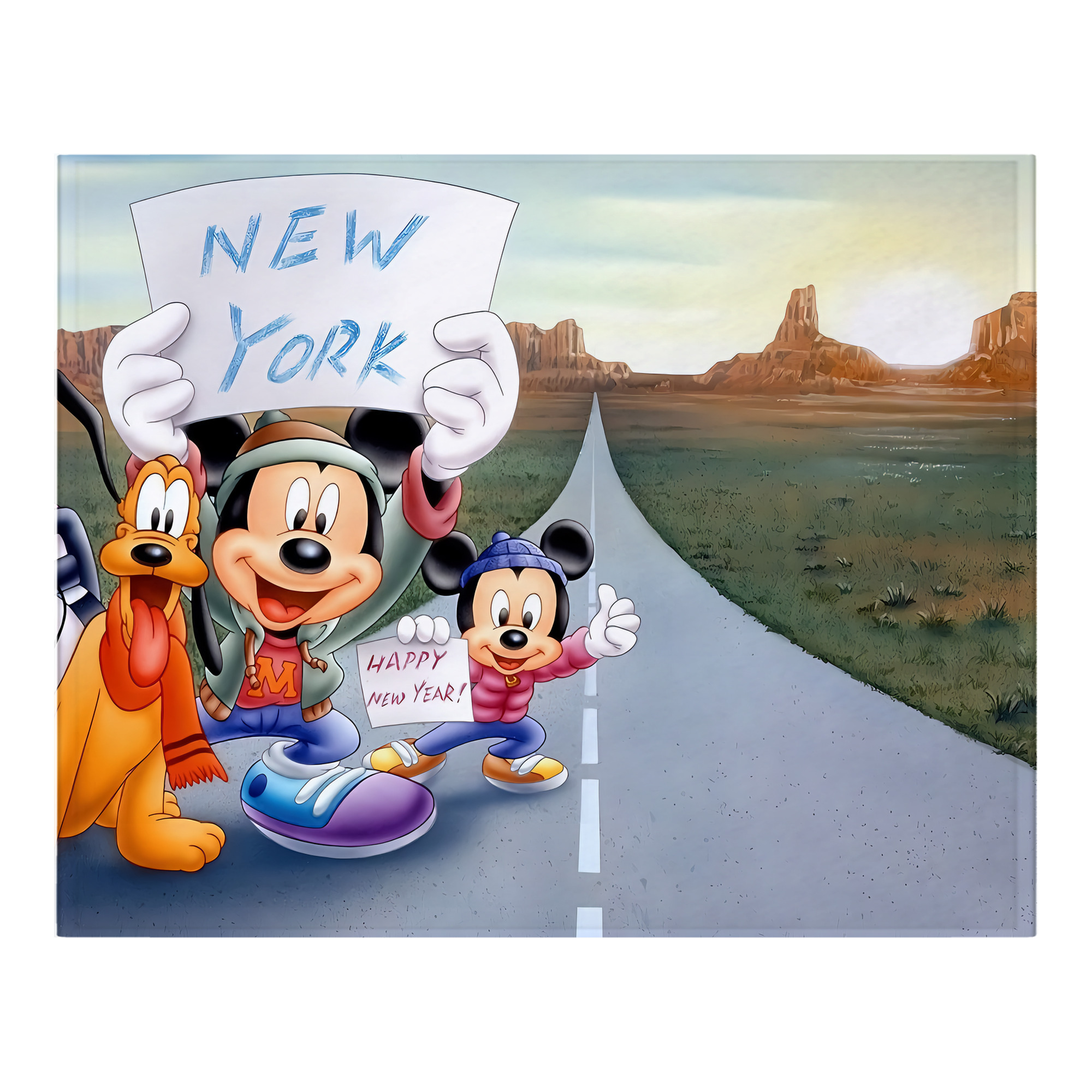 ミッキーマウス Mickey Mouse フランネルブランケット・多サイズ対応（横型）