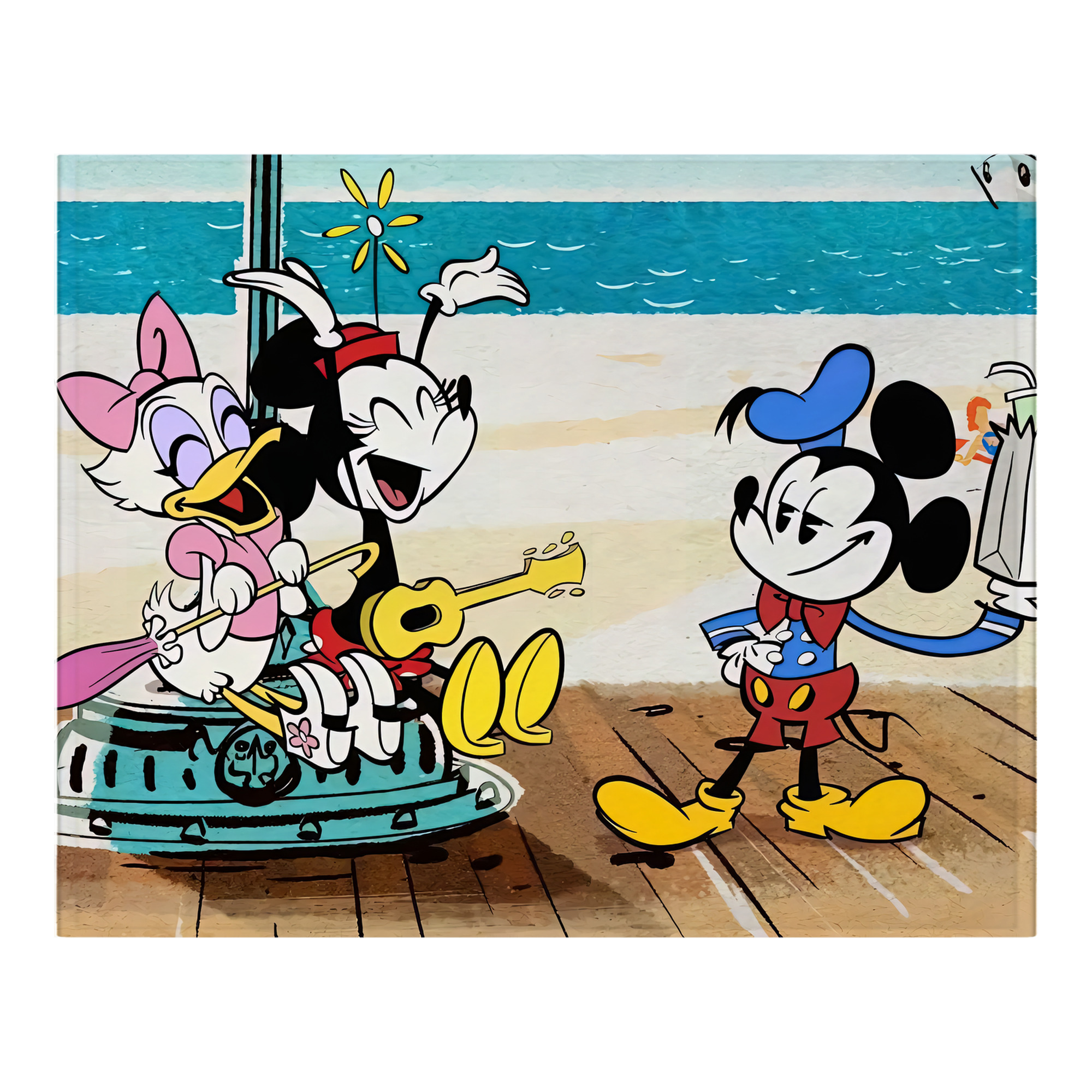 ミッキーマウス Mickey Mouse フランネルブランケット・多サイズ対応（横型）