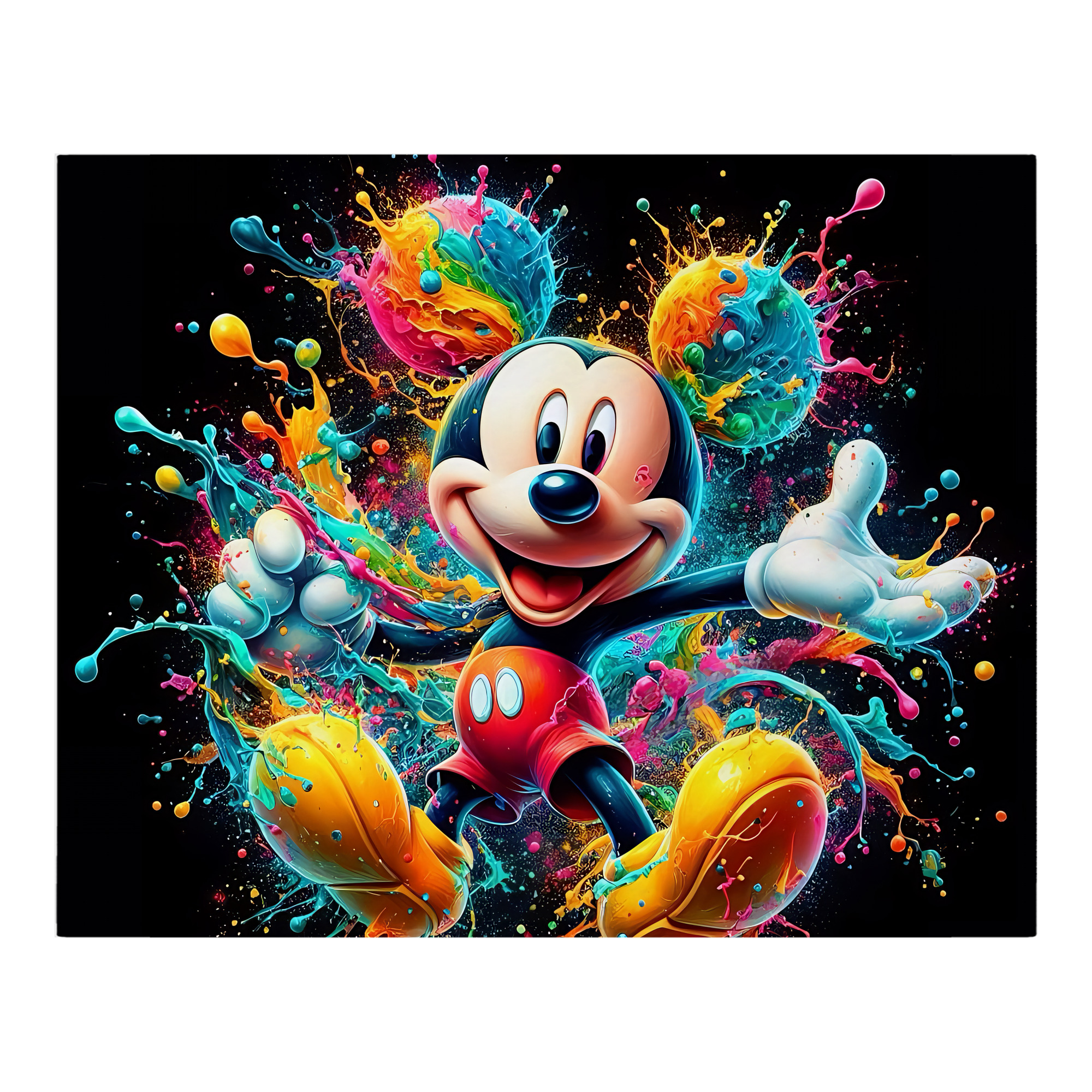 ミッキーマウス Mickey Mouse フランネルブランケット・多サイズ対応（横型）