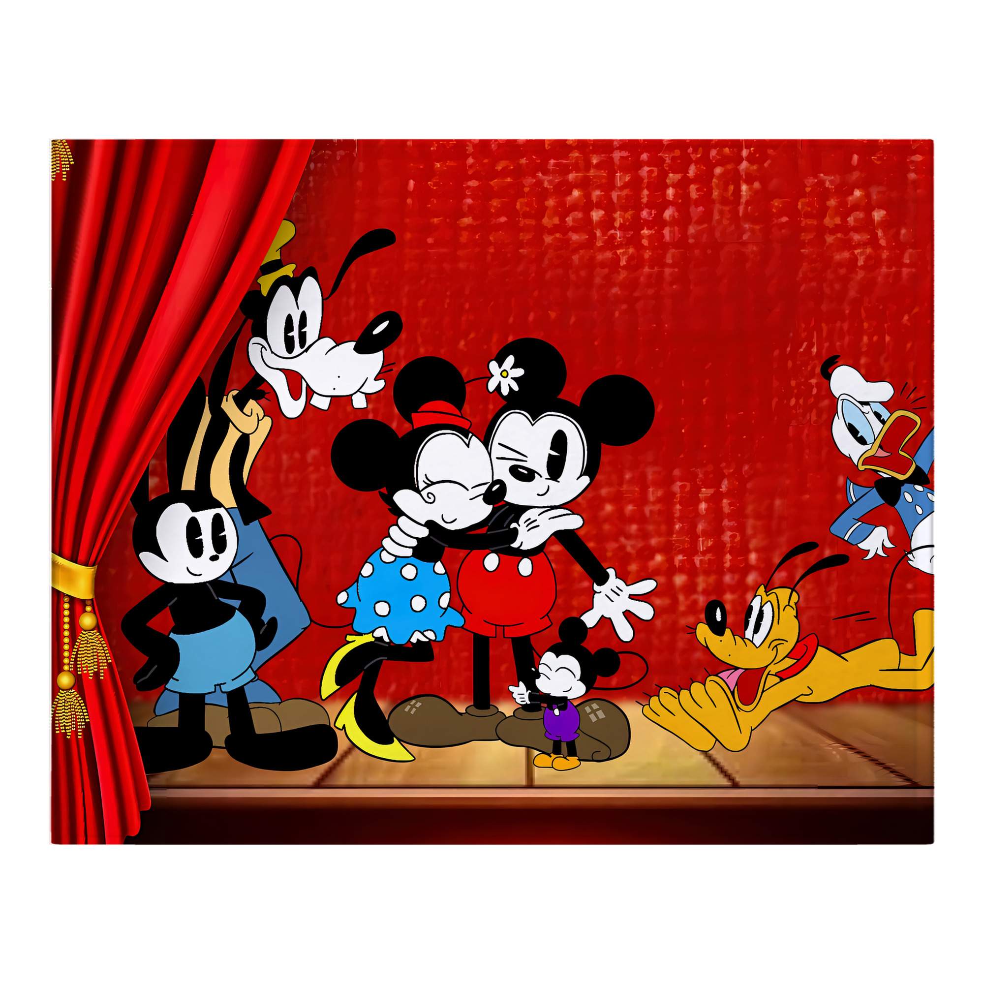 ミッキーマウス Mickey Mouse フランネルブランケット・多サイズ対応（横型）