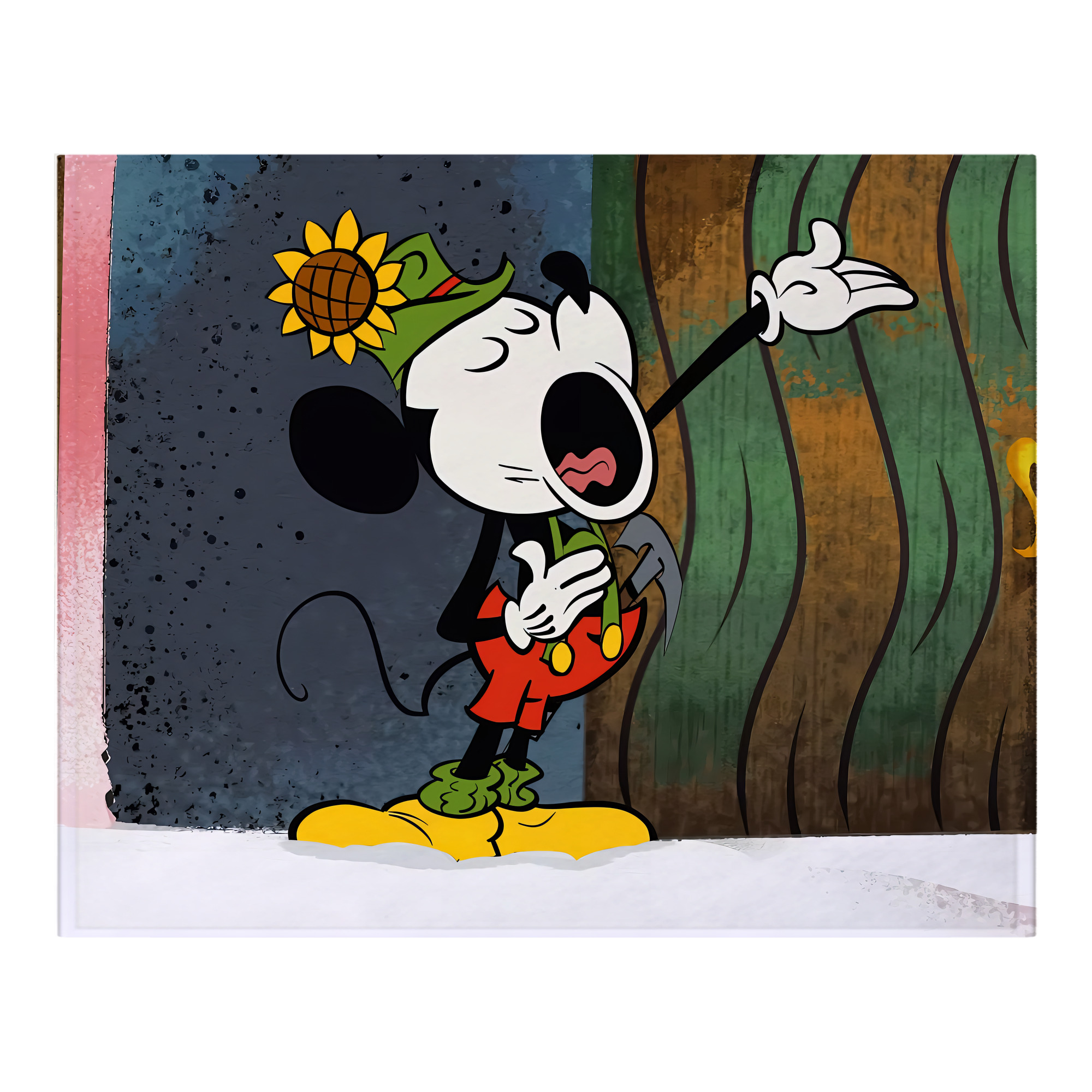 ミッキーマウス Mickey Mouse フランネルブランケット・多サイズ対応（横型）