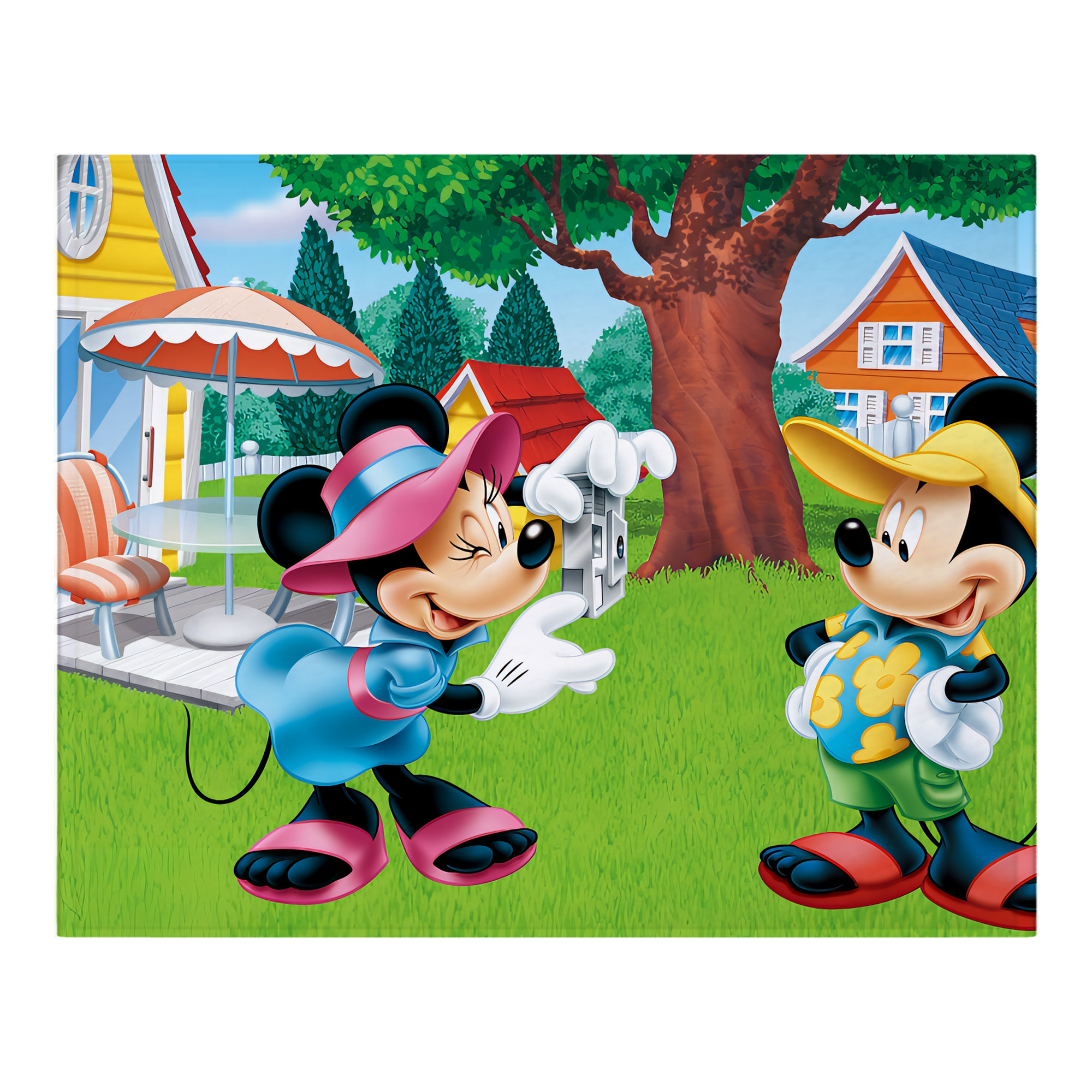ミッキーマウス Mickey Mouse フランネルブランケット・多サイズ対応（横型）