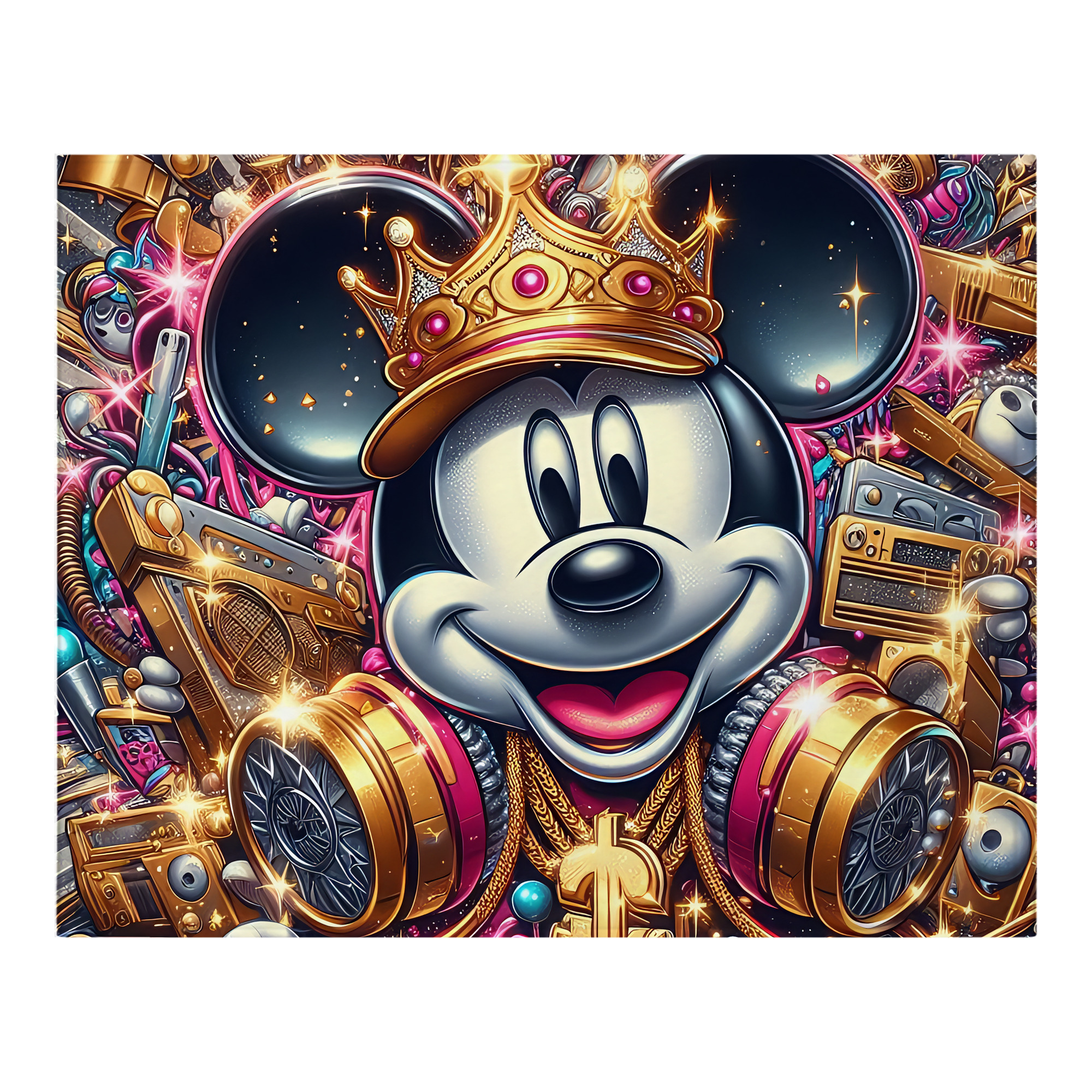 ミッキーマウス Mickey Mouse フランネルブランケット・多サイズ対応（横型）
