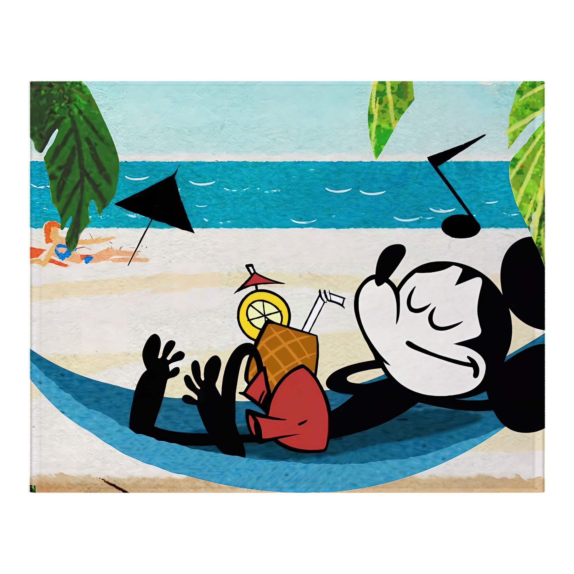 ミッキーマウス Mickey Mouse フランネルブランケット・多サイズ対応（横型）