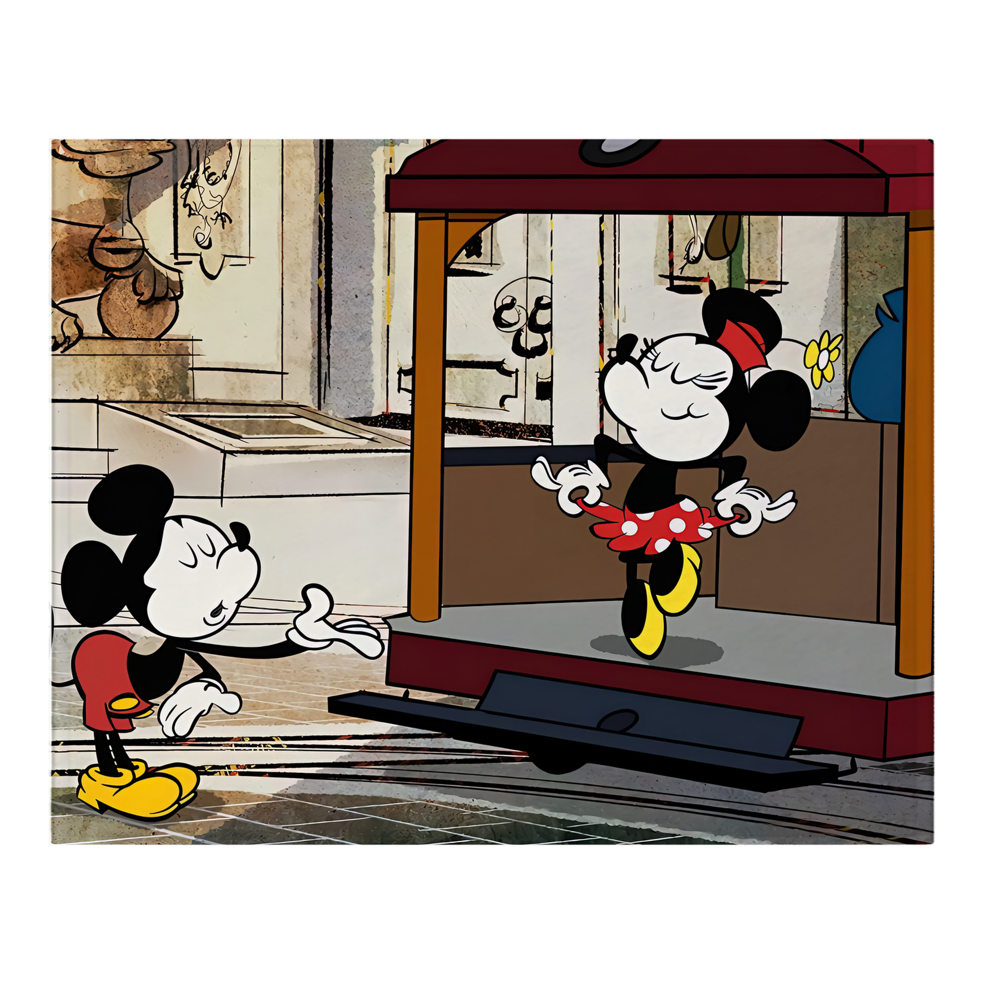 ミッキーマウス Mickey Mouse フランネルブランケット・多サイズ対応（横型）