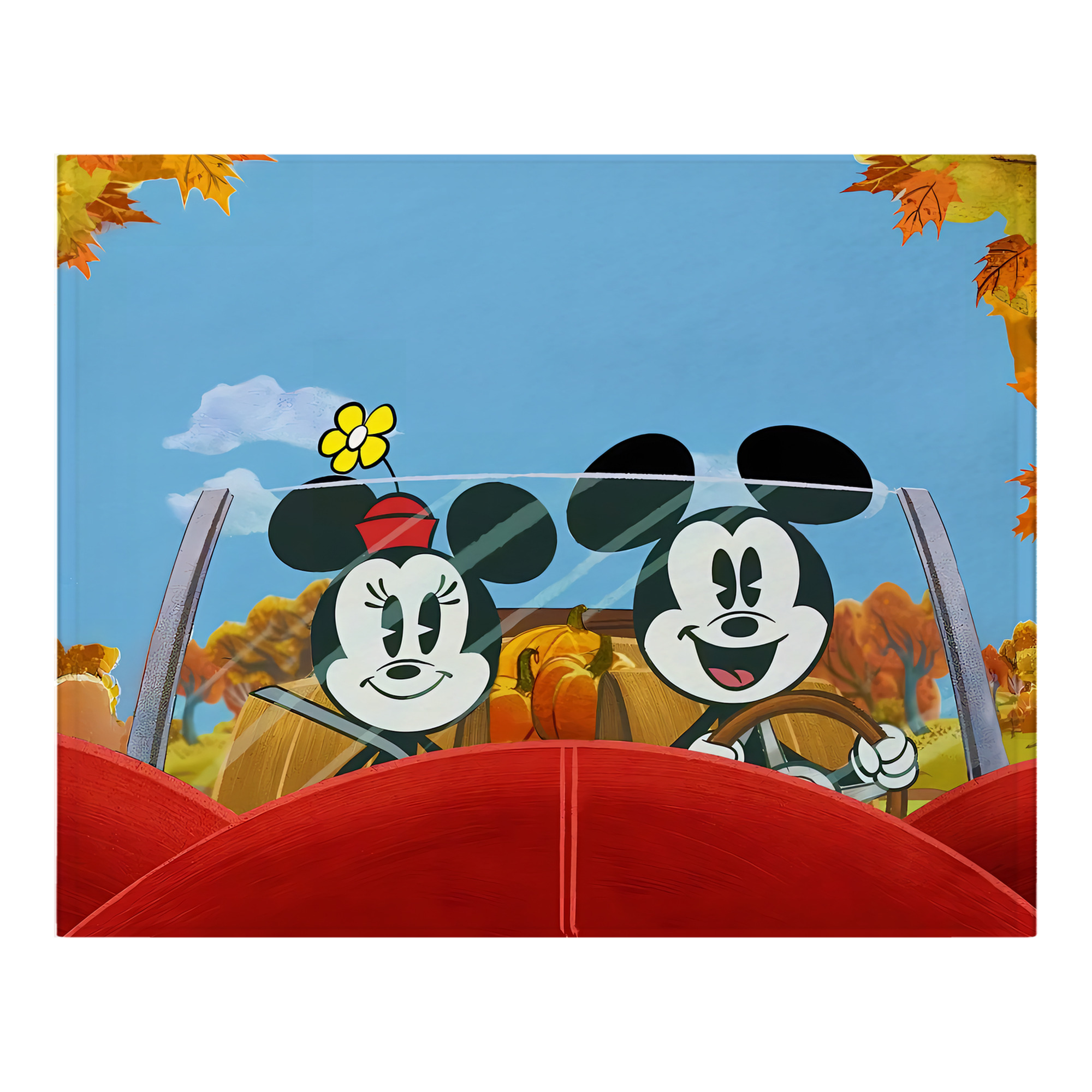 ミッキーマウス Mickey Mouse フランネルブランケット・多サイズ対応（横型）
