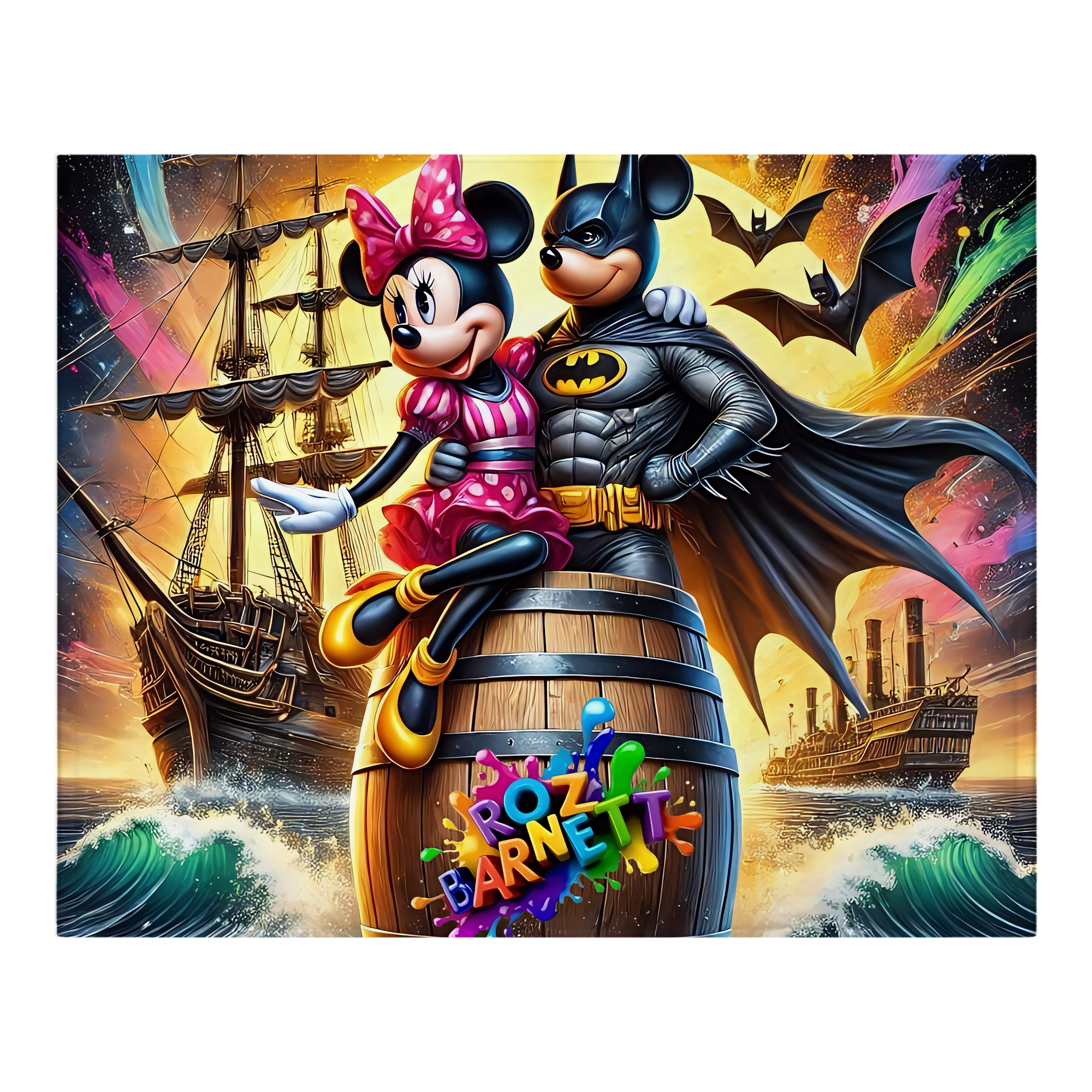 ミッキーマウス Mickey Mouse フランネルブランケット・多サイズ対応（横型）