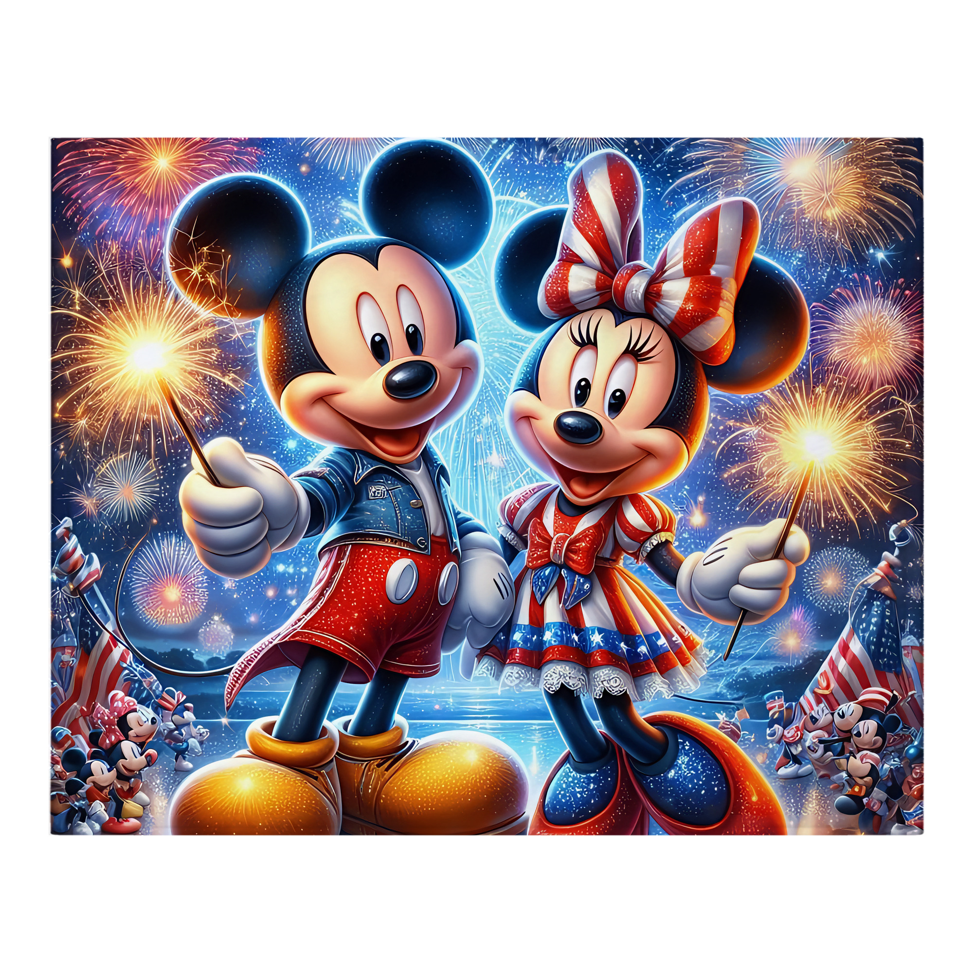 ミッキーマウス Mickey Mouse フランネルブランケット・多サイズ対応（横型）