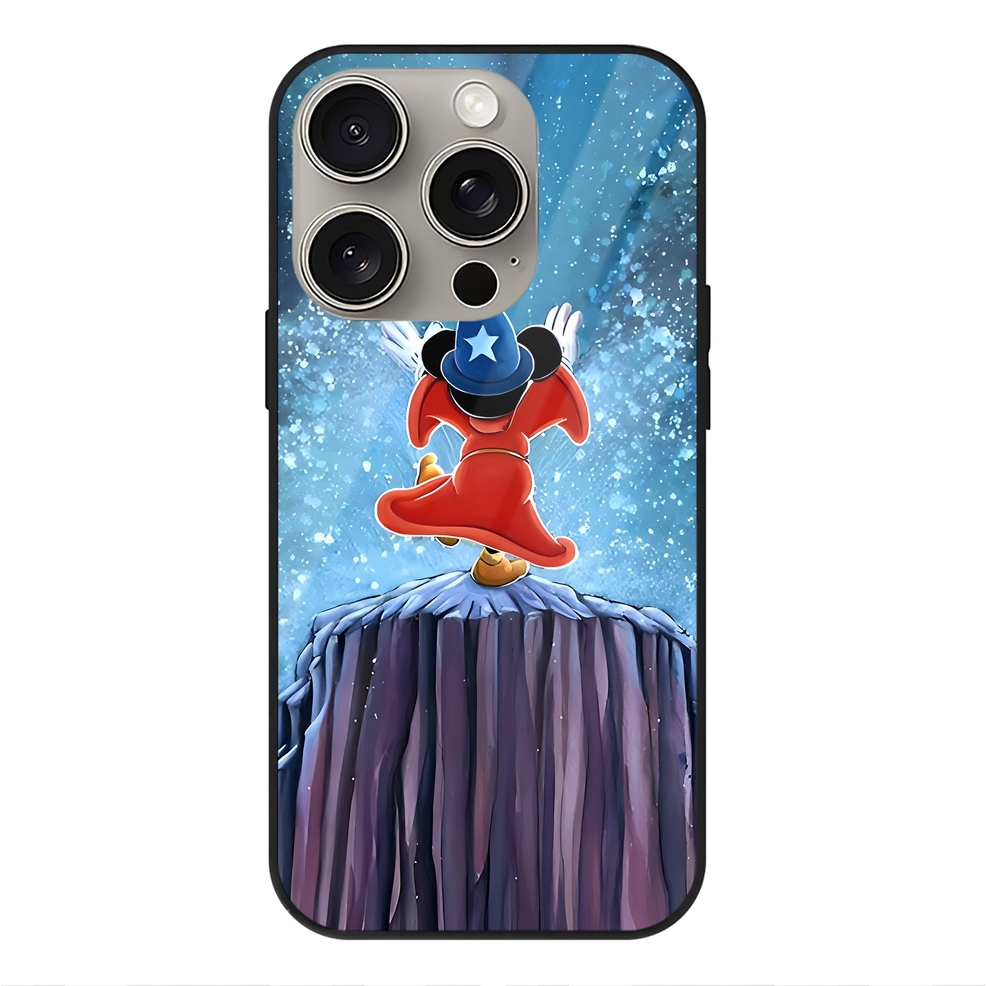 （画像用） ミッキーマウス Mickey Mouse 【iPhone15Pro対応】スマホケース 耐衝撃＆黄変防止 背面ガラス
