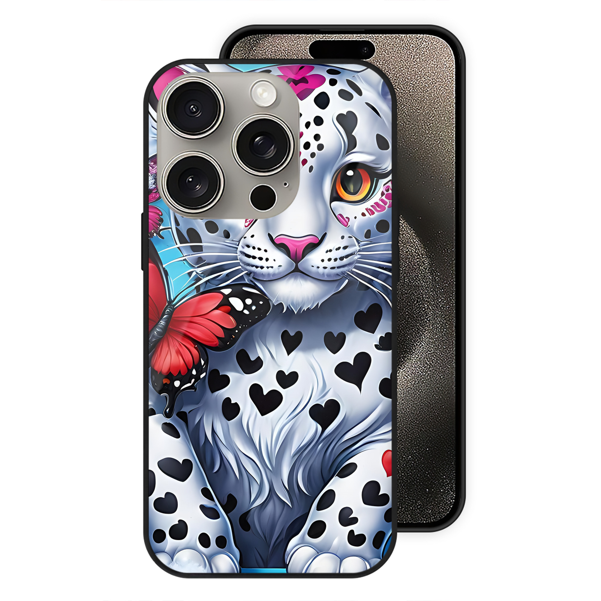 （画像用） ミッキーマウス Mickey Mouse 【iPhone15Pro対応】スマホケース 耐衝撃＆黄変防止 背面ガラス