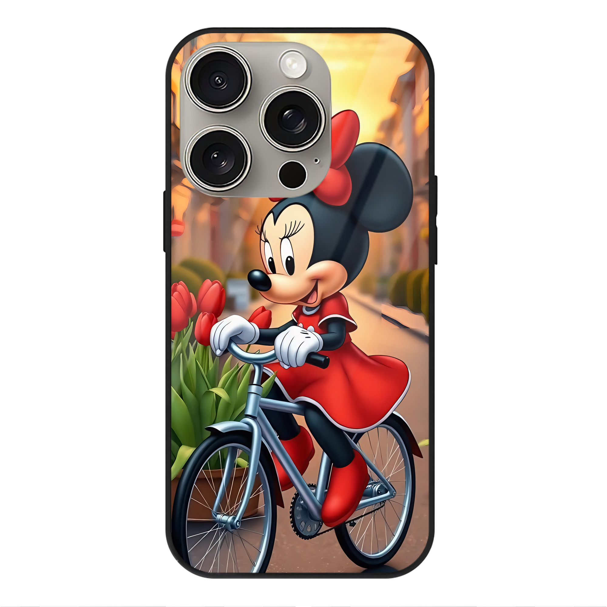 （画像用） ミッキーマウス Mickey Mouse 【iPhone15Pro対応】スマホケース 耐衝撃＆黄変防止 背面ガラス
