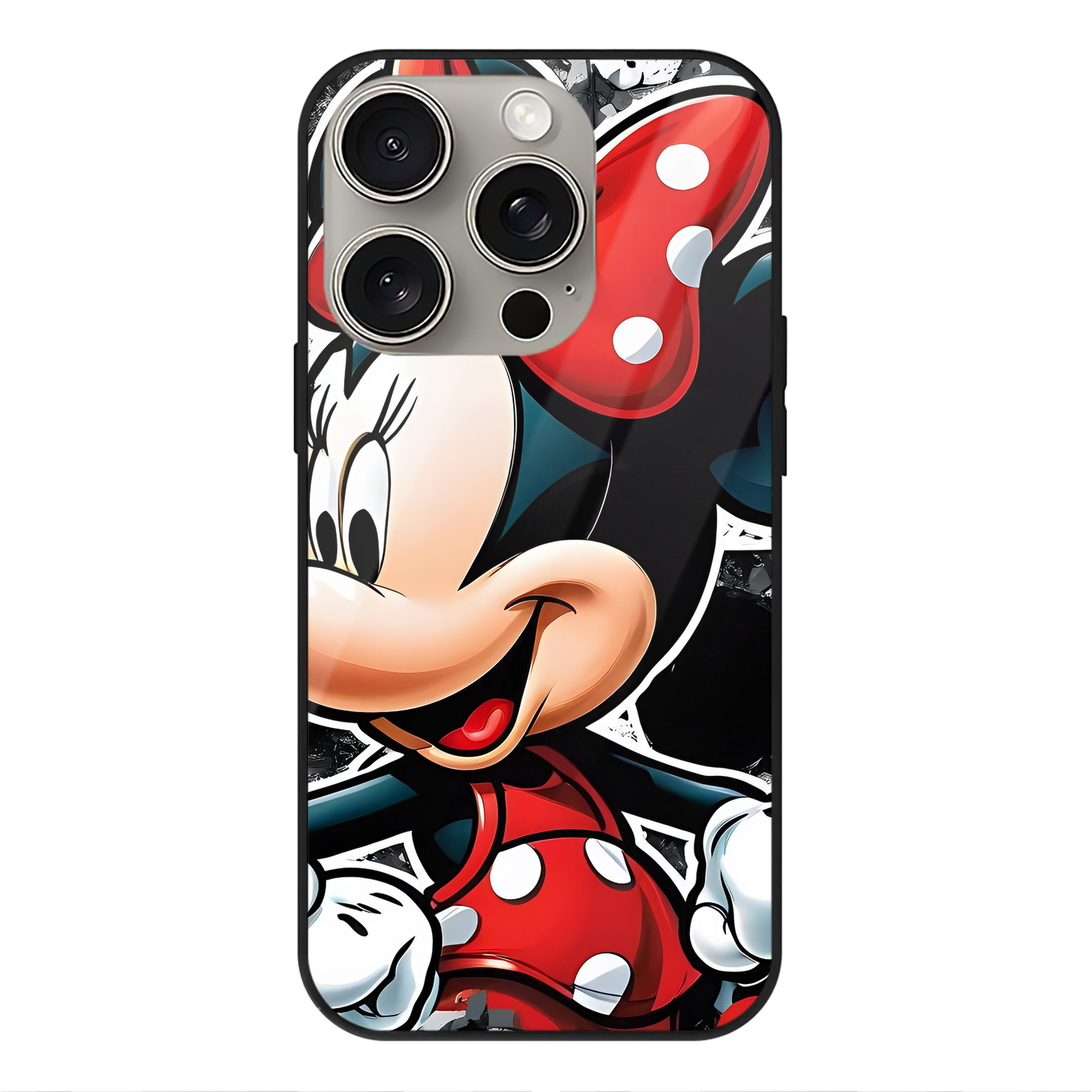 （画像用） ミッキーマウス Mickey Mouse 【iPhone15Pro対応】スマホケース 耐衝撃＆黄変防止 背面ガラス