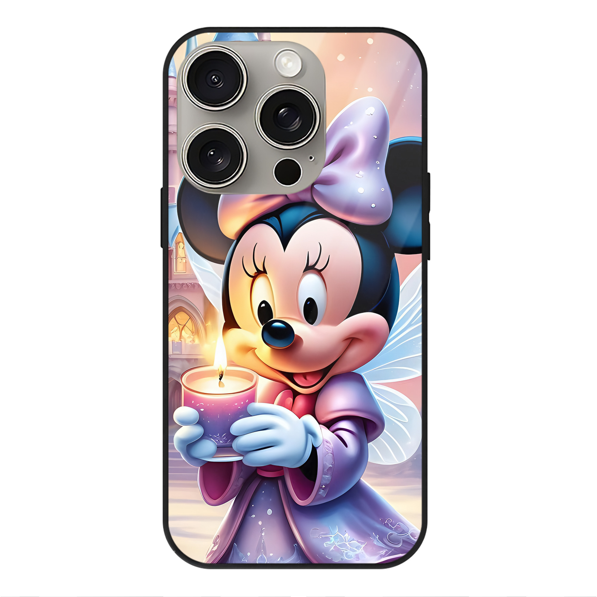（画像用） ミッキーマウス Mickey Mouse 【iPhone15Pro対応】スマホケース 耐衝撃＆黄変防止 背面ガラス