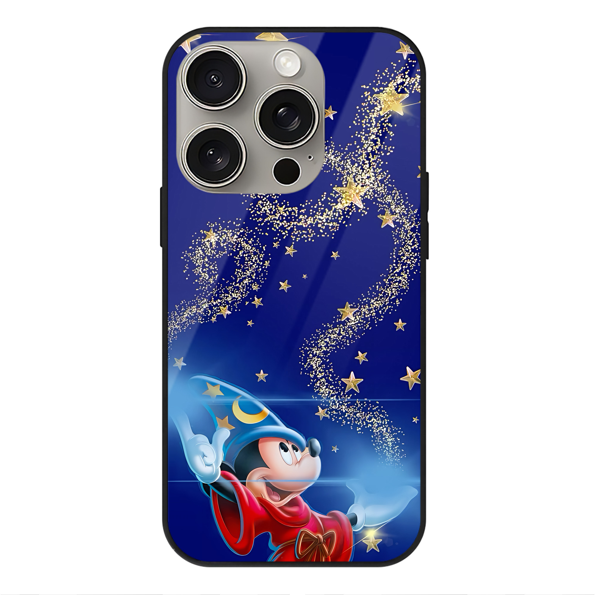 （画像用） ミッキーマウス Mickey Mouse 【iPhone15Pro対応】スマホケース 耐衝撃＆黄変防止 背面ガラス