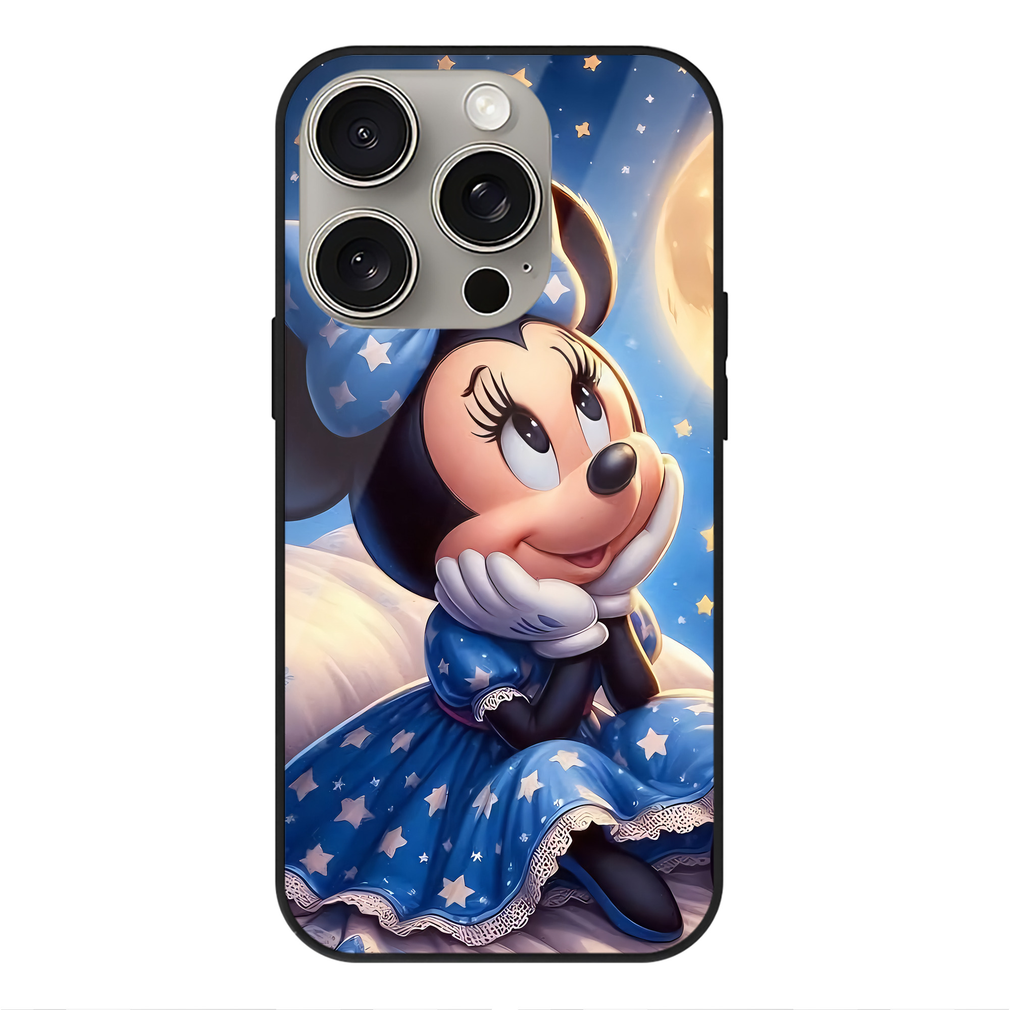 （画像用） ミッキーマウス Mickey Mouse 【iPhone15Pro対応】スマホケース 耐衝撃＆黄変防止 背面ガラス