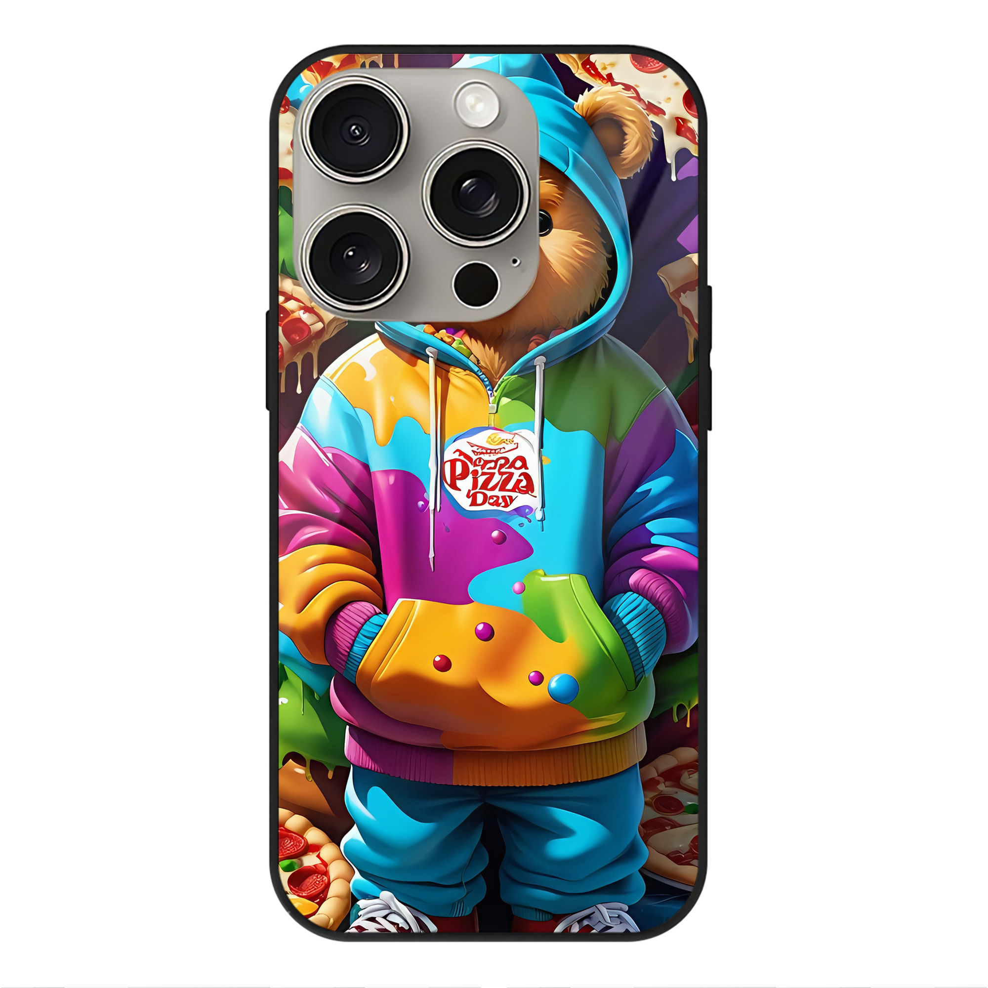 （画像用） ミッキーマウス Mickey Mouse 【iPhone15Pro対応】スマホケース 耐衝撃＆黄変防止 背面ガラス