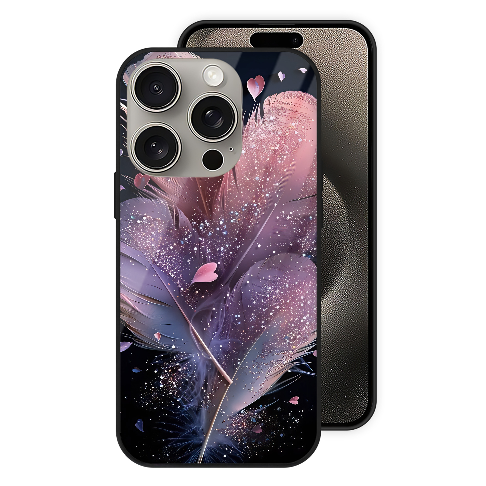 （画像用） ミッキーマウス Mickey Mouse 【iPhone15Pro対応】スマホケース 耐衝撃＆黄変防止 背面ガラス