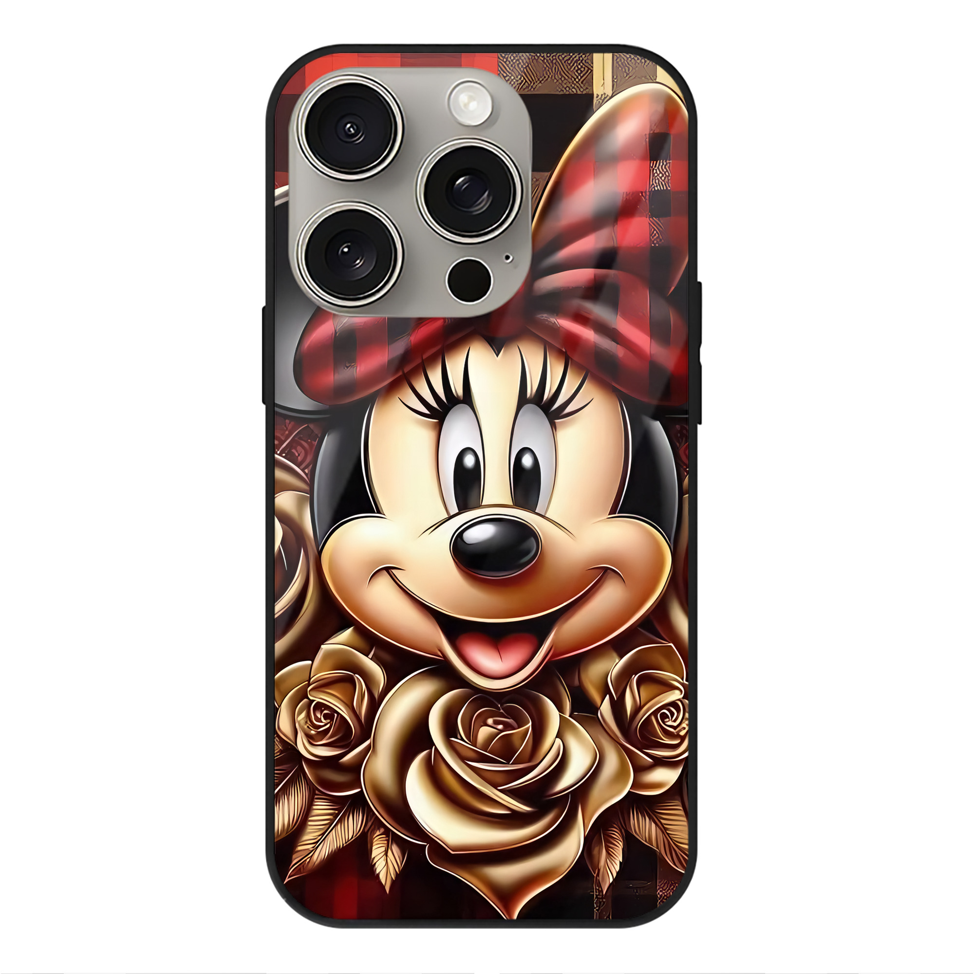 （画像用） ミッキーマウス Mickey Mouse 【iPhone15Pro対応】スマホケース 耐衝撃＆黄変防止 背面ガラス