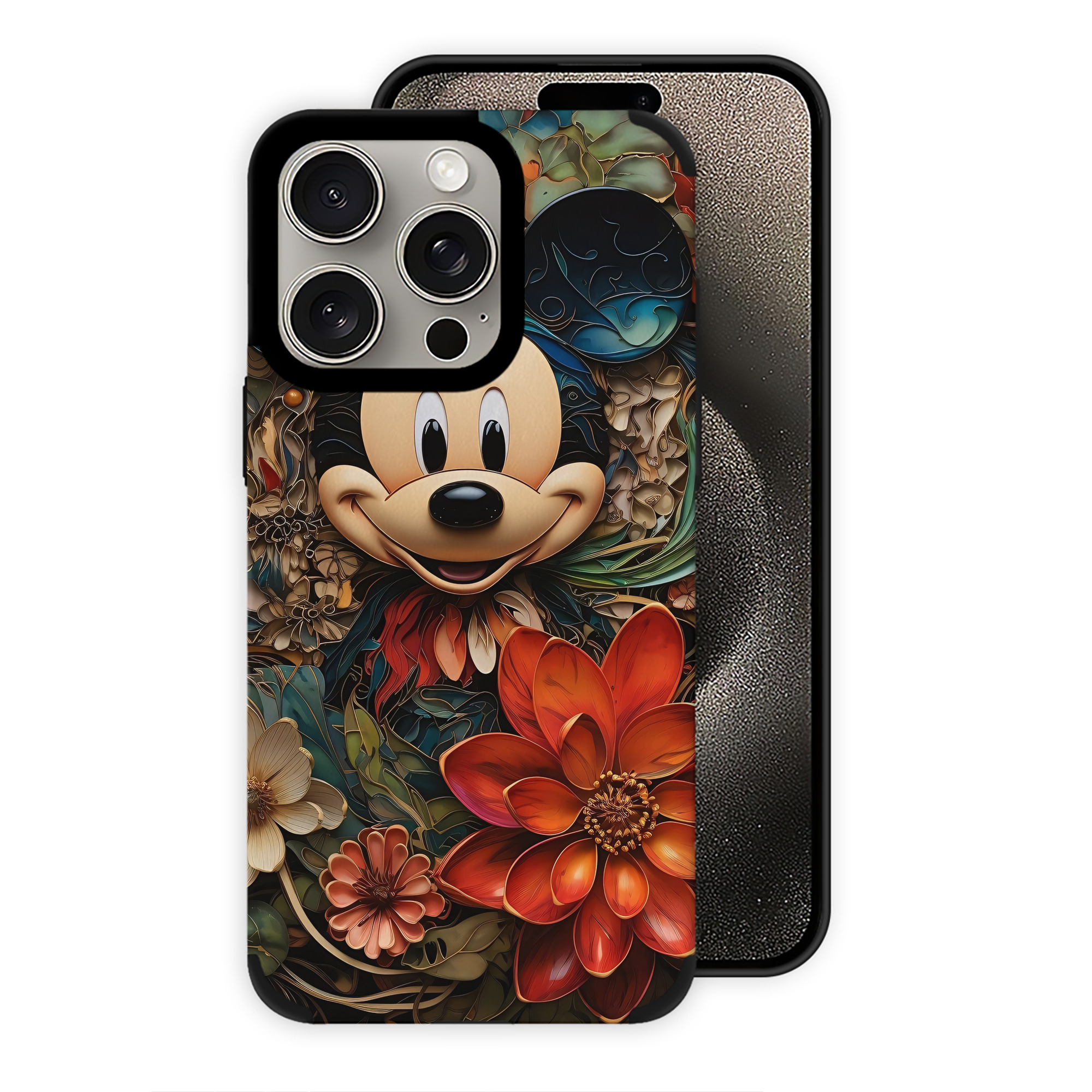 （画像用） ミッキーマウス Mickey Mouse 【iPhone15ProMax対応】 PUレザー スマホケース 耐衝撃＆黄変防止