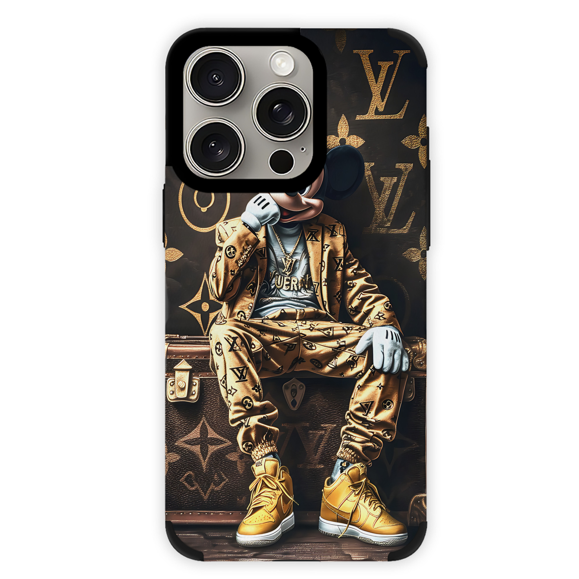 （画像用） ミッキーマウス Mickey Mouse 【iPhone15ProMax対応】 PUレザー スマホケース 耐衝撃＆黄変防止