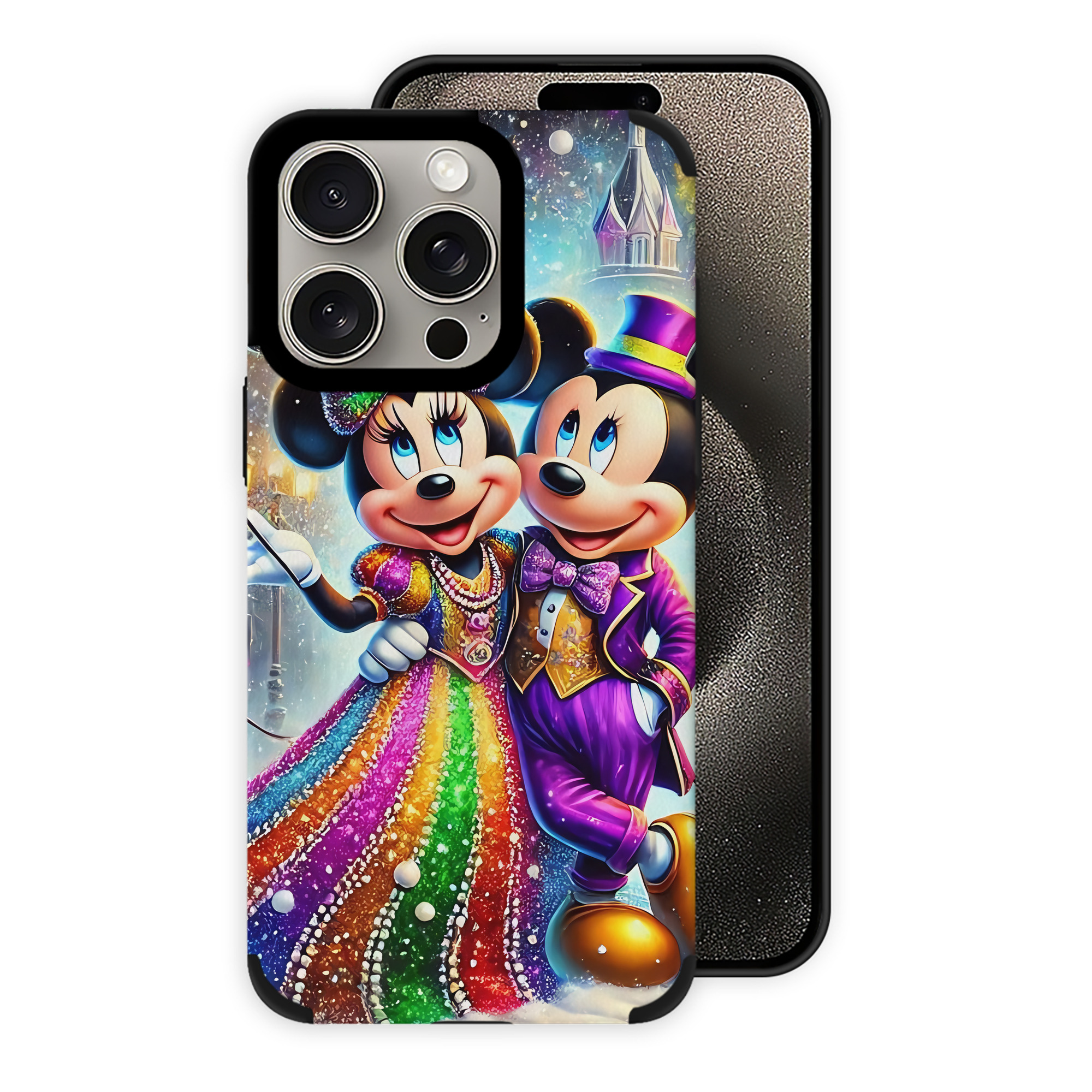 （画像用） ミッキーマウス Mickey Mouse 【iPhone15ProMax対応】 PUレザー スマホケース 耐衝撃＆黄変防止