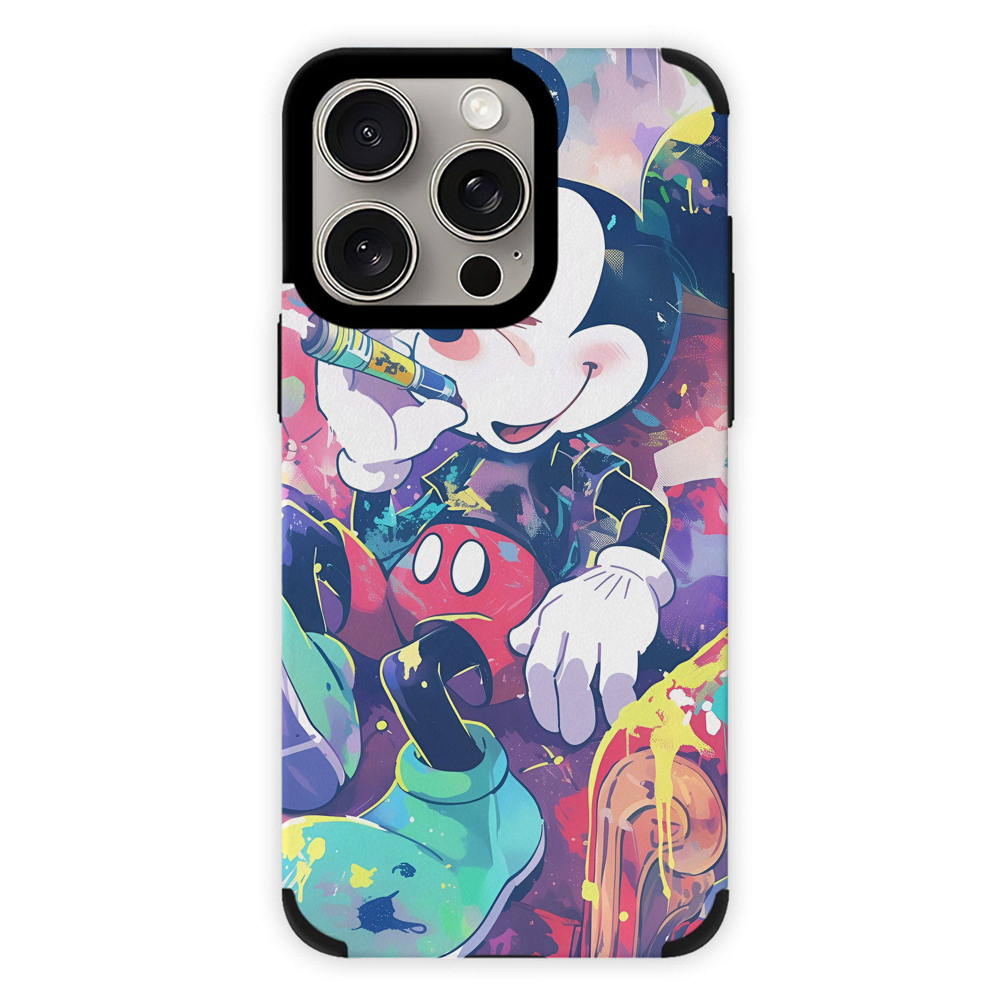 （画像用） ミッキーマウス Mickey Mouse 【iPhone15ProMax対応】 PUレザー スマホケース 耐衝撃＆黄変防止