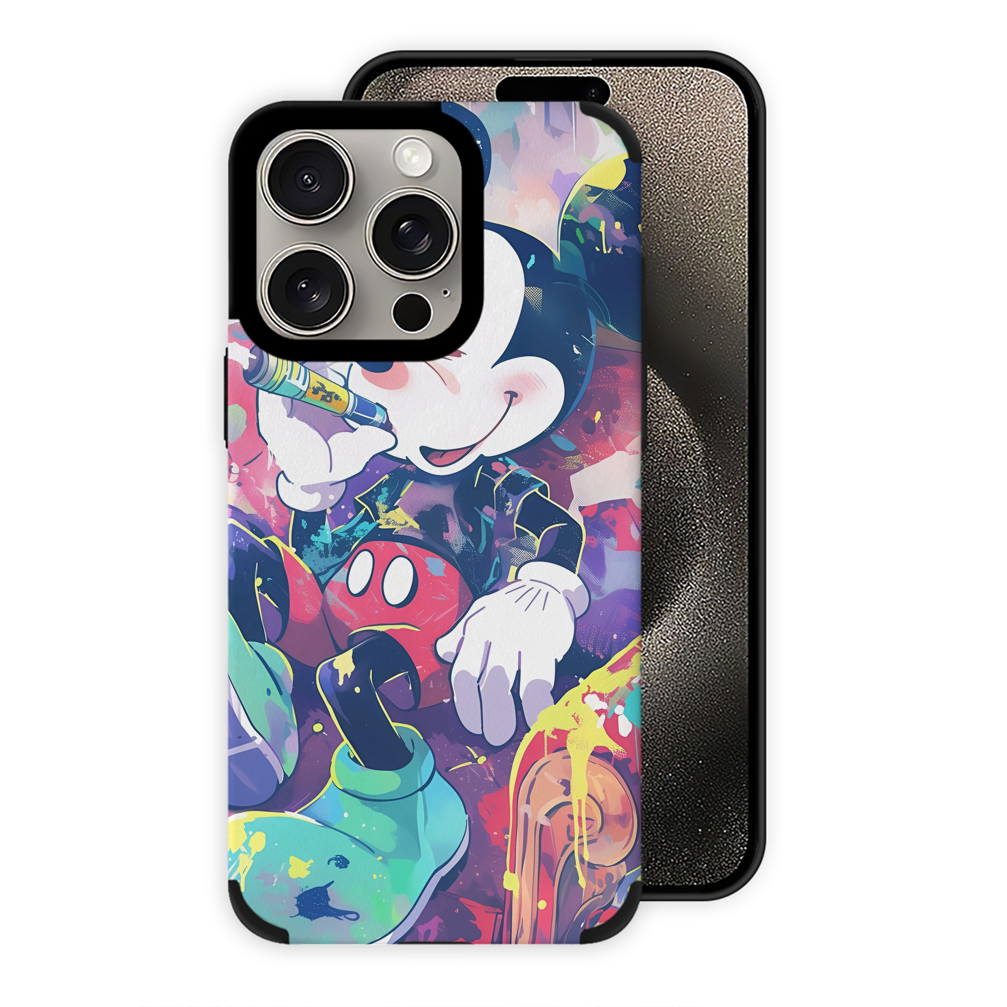 （画像用） ミッキーマウス Mickey Mouse 【iPhone15ProMax対応】 PUレザー スマホケース 耐衝撃＆黄変防止