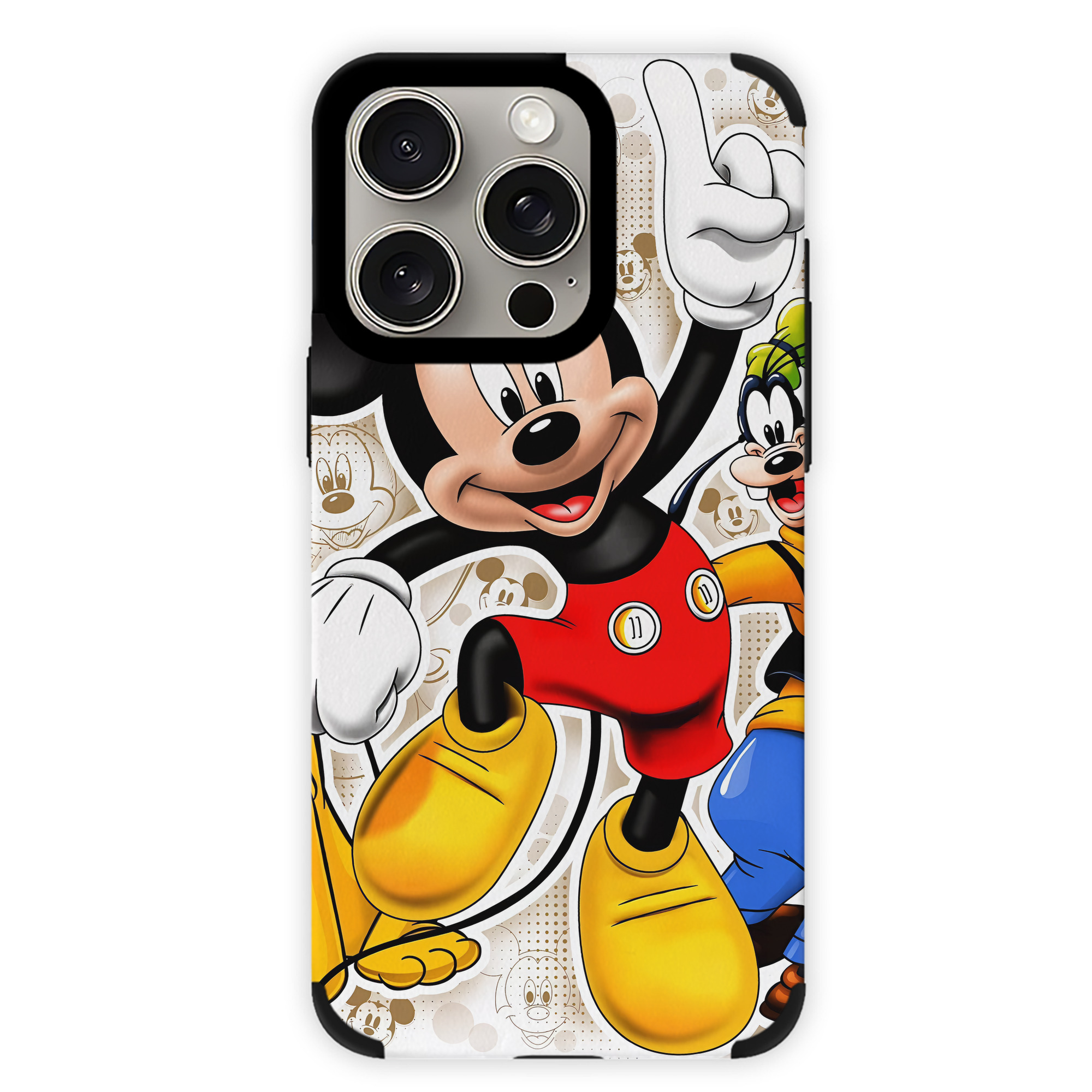 （画像用） ミッキーマウス Mickey Mouse 【iPhone15ProMax対応】 PUレザー スマホケース 耐衝撃＆黄変防止