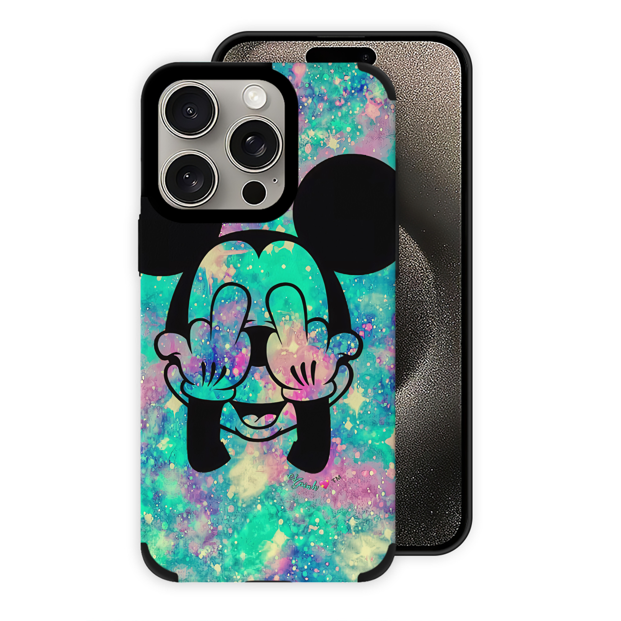 （画像用） ミッキーマウス Mickey Mouse 【iPhone15ProMax対応】 PUレザー スマホケース 耐衝撃＆黄変防止