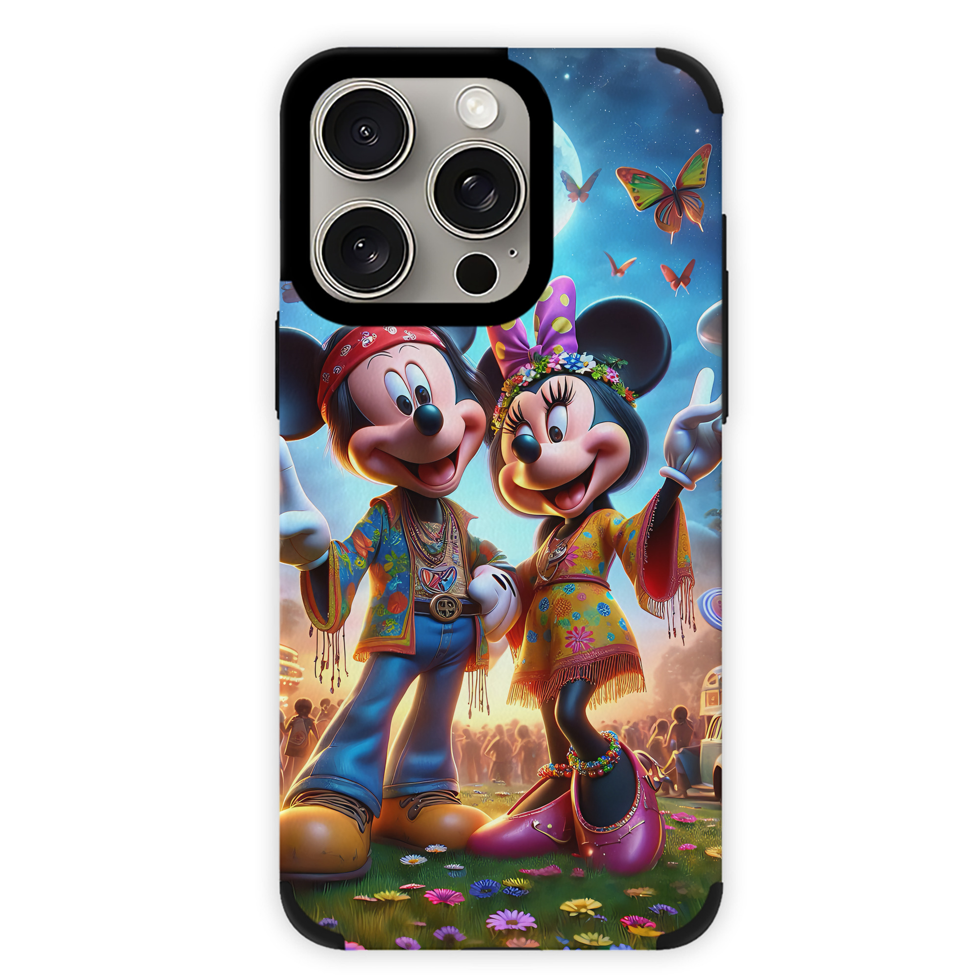 （画像用） ミッキーマウス Mickey Mouse 【iPhone15ProMax対応】 PUレザー スマホケース 耐衝撃＆黄変防止