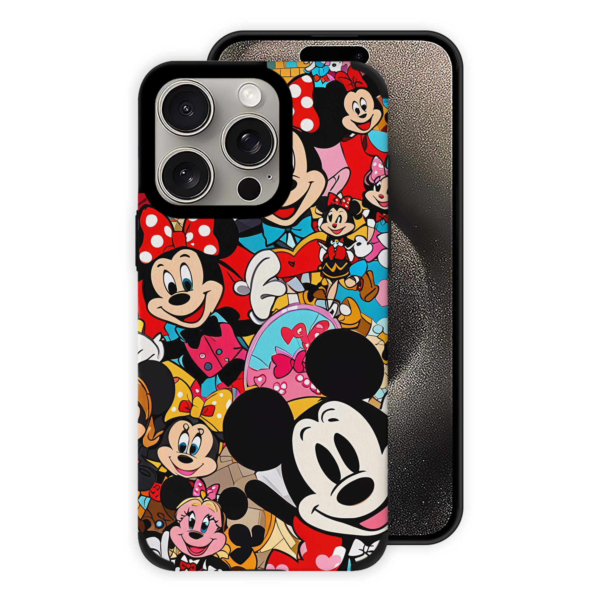 （画像用） ミッキーマウス Mickey Mouse 【iPhone15ProMax対応】 PUレザー スマホケース 耐衝撃＆黄変防止