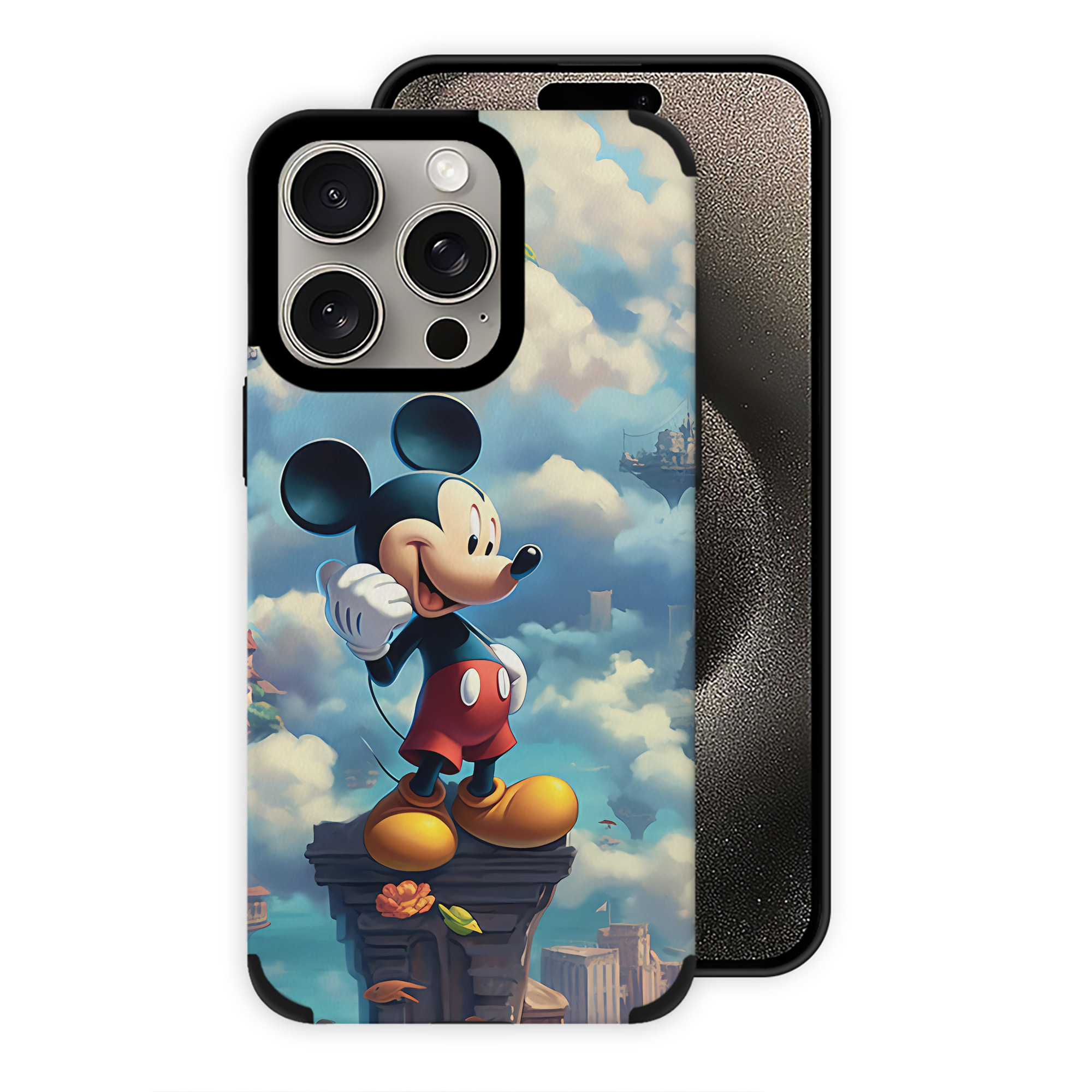 （画像用） ミッキーマウス Mickey Mouse 【iPhone15ProMax対応】 PUレザー スマホケース 耐衝撃＆黄変防止