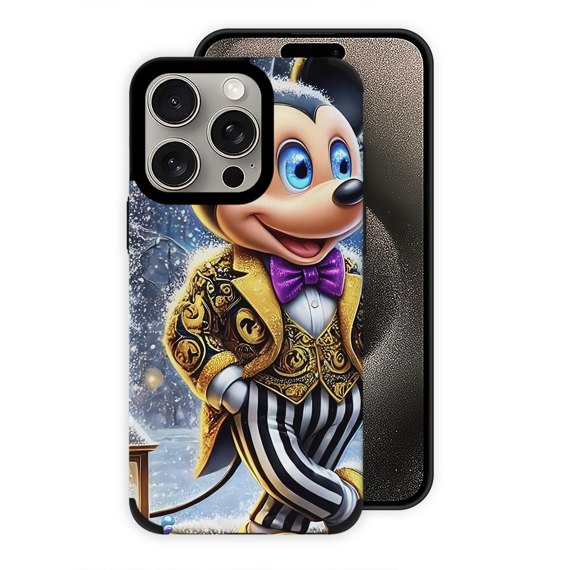 （画像用） ミッキーマウス Mickey Mouse 【iPhone15ProMax対応】 PUレザー スマホケース 耐衝撃＆黄変防止